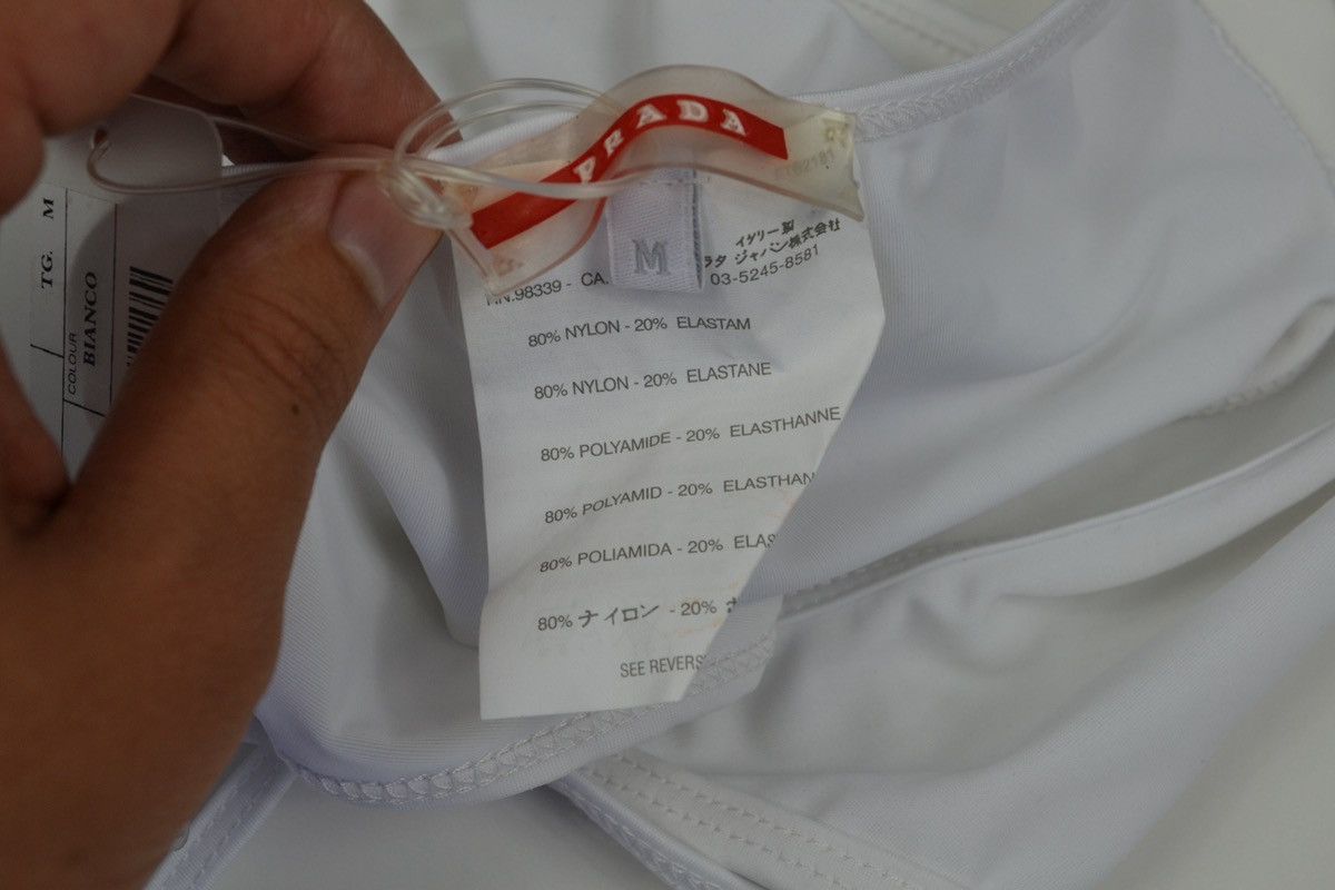 Prada PRADA Bikini Beachwear Red Tab Nylon White Size M Size ONE SIZE - 4 Thumbnail