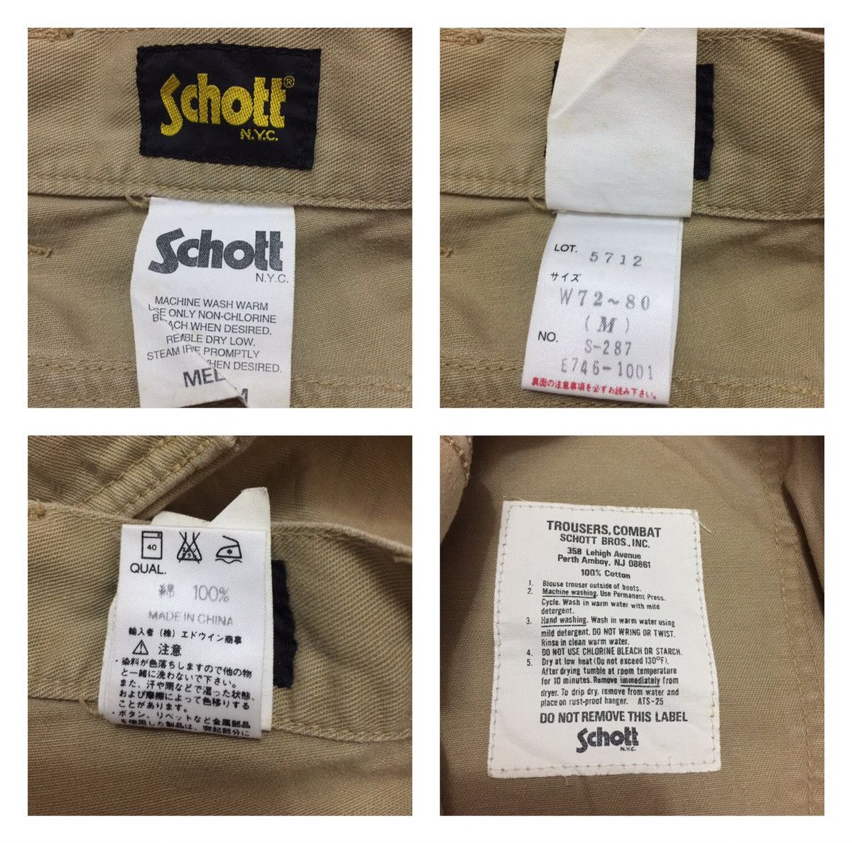 Schott Schott NYC Military Multipocket Cargo Pants Size US 29 - 4 Thumbnail