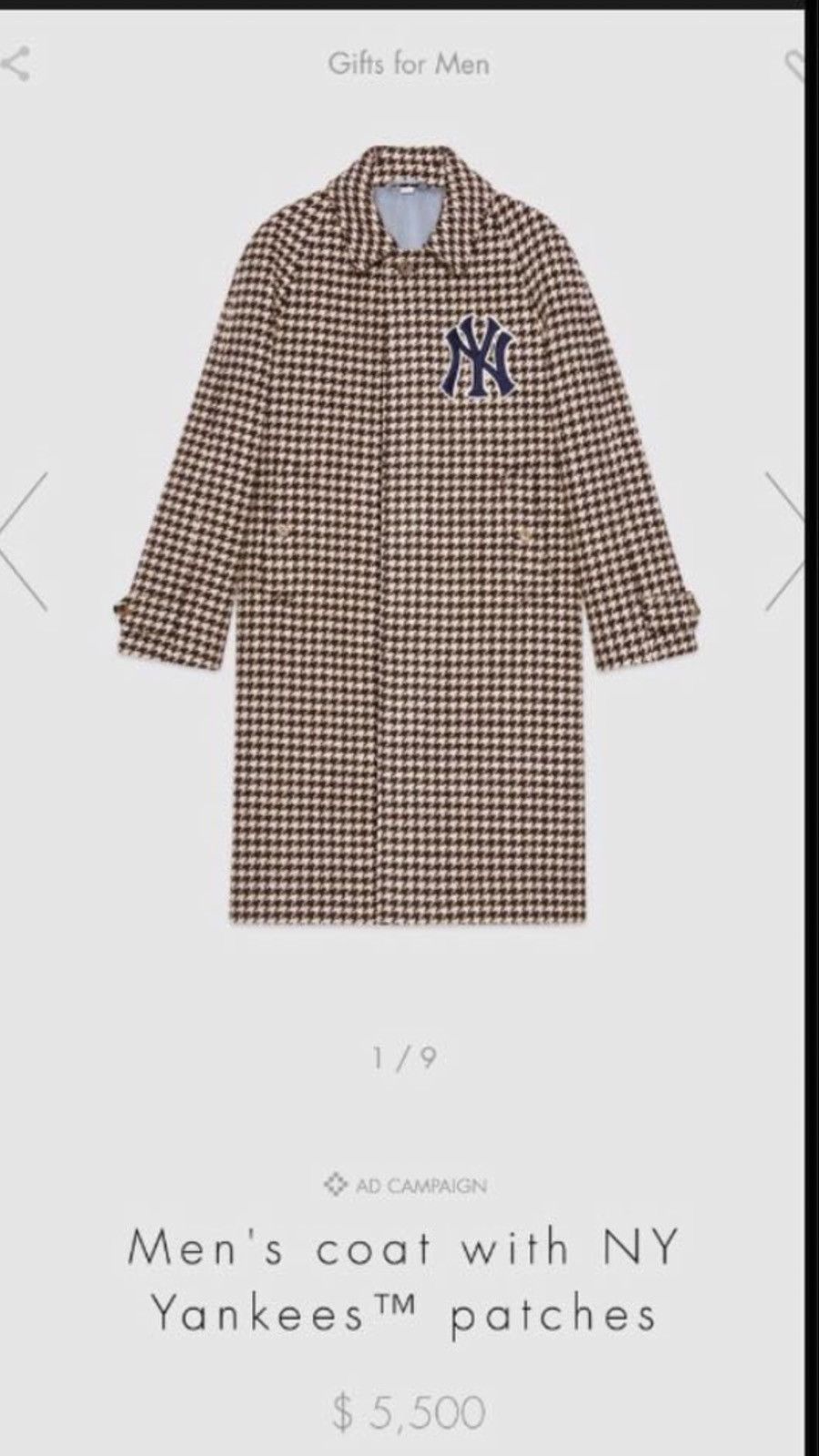 Gucci Gucci NY Yankees overcoat. 50/M. $5500 Size US M / EU 48-50 / 2 - 4 Thumbnail