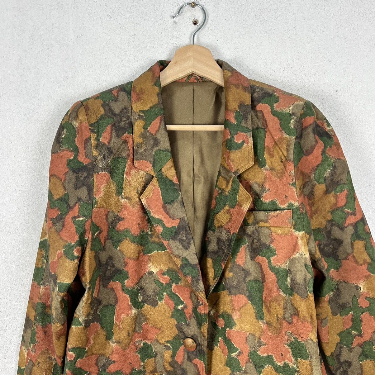 Japanese Brand RARE FULL PRINT FLORAL FLOWER SOFT LEATHER JACKET Size US M / EU 48-50 / 2 - 3 Thumbnail