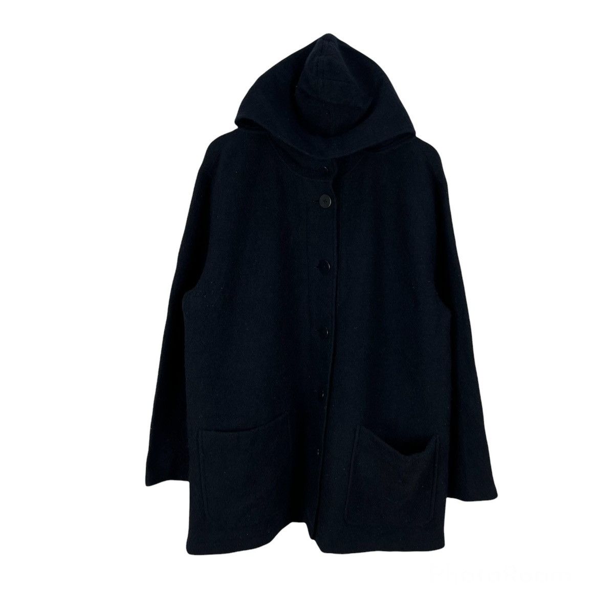 ULTIMATE BLACK OVERSIZE HOODIE JACKET DKNY