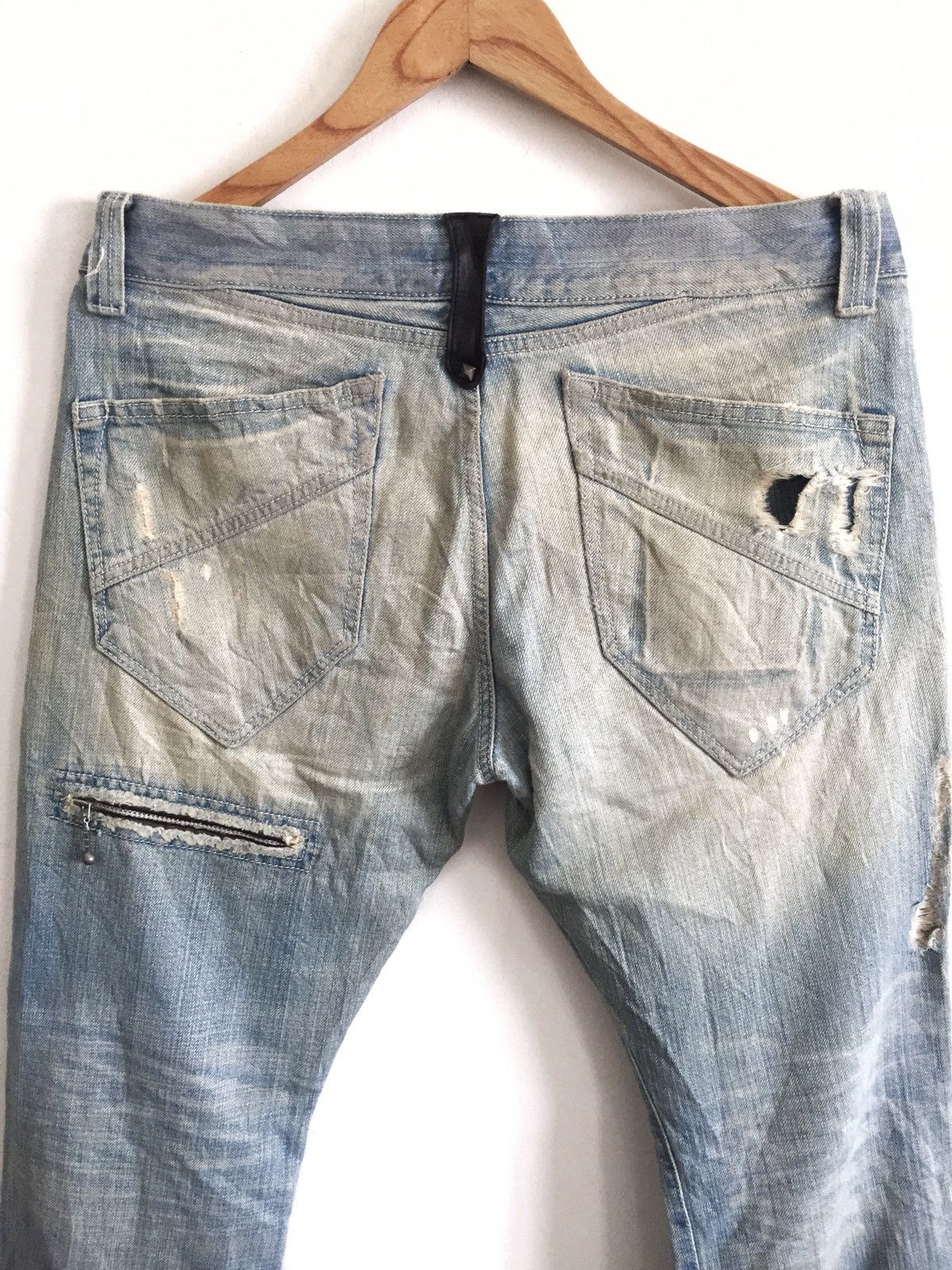 Boycott Boycott 🇯🇵 Beauty Faded Ripped Distressed Denim Size US 34 / EU 50 - 7 Thumbnail