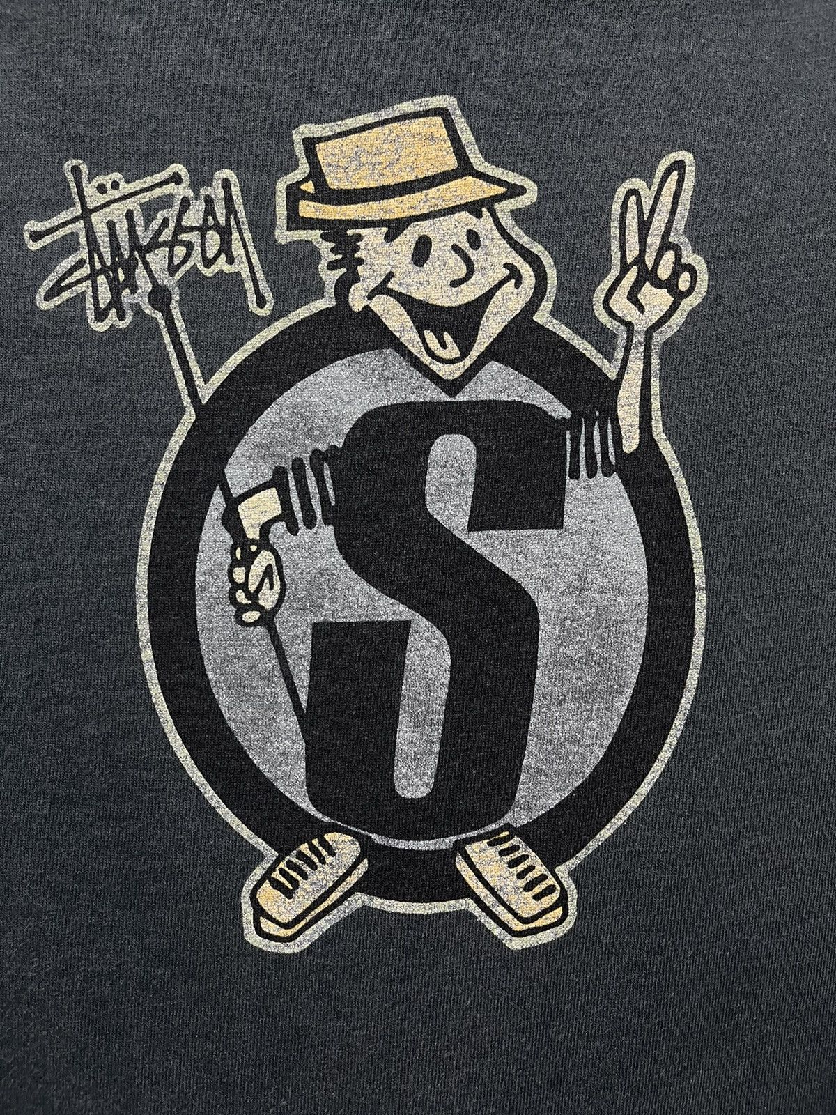 Stussy × Vintage Vintage 80s Stussy Peace Single stitch Shirt Size US S / EU 44-46 / 1 - 2 Thumbnail