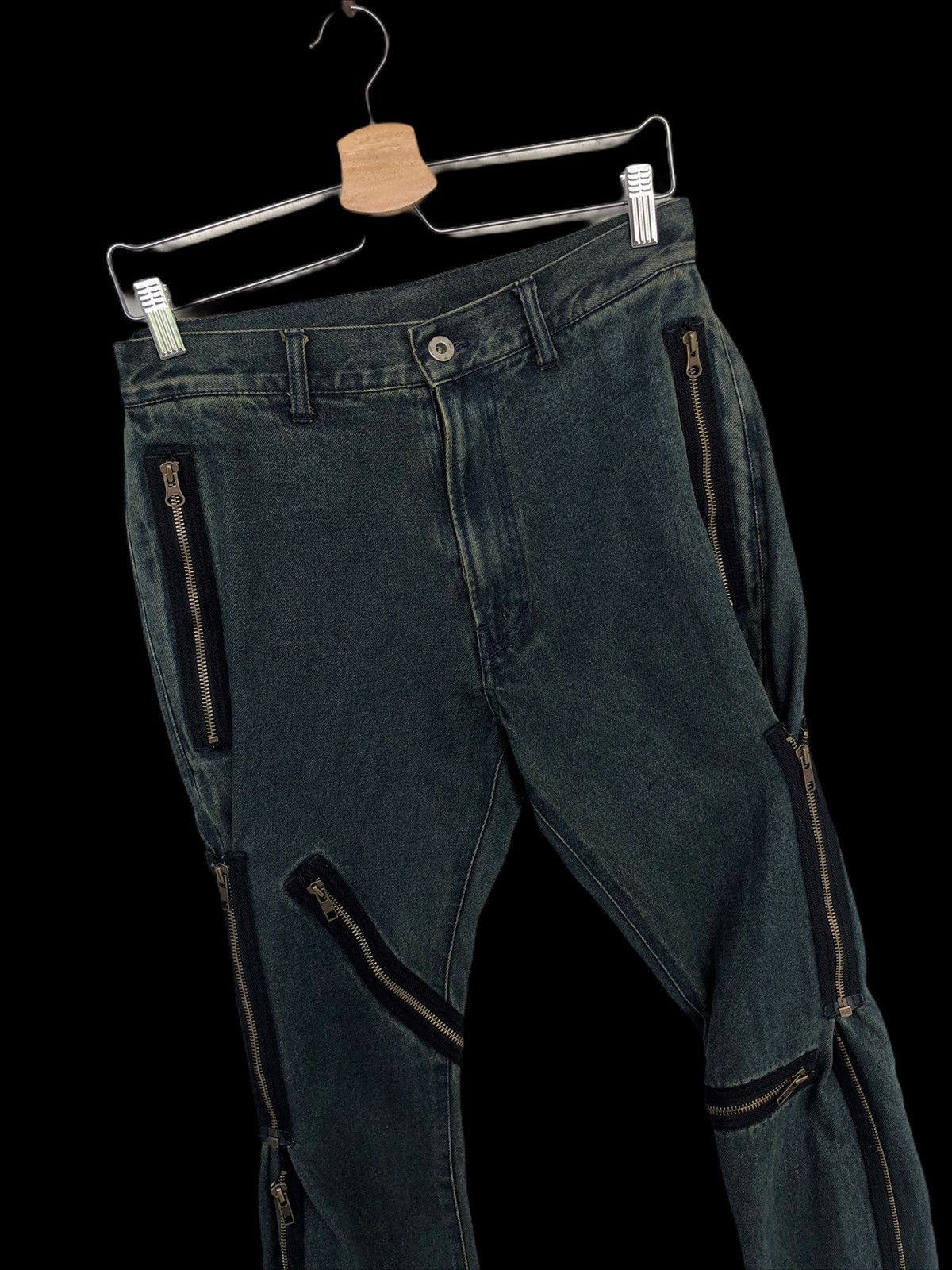 A.F.F.A. PPFM 🇯🇵 Multi Zipper Bondage Denim Seditionaries Size US 29 - 2 Thumbnail