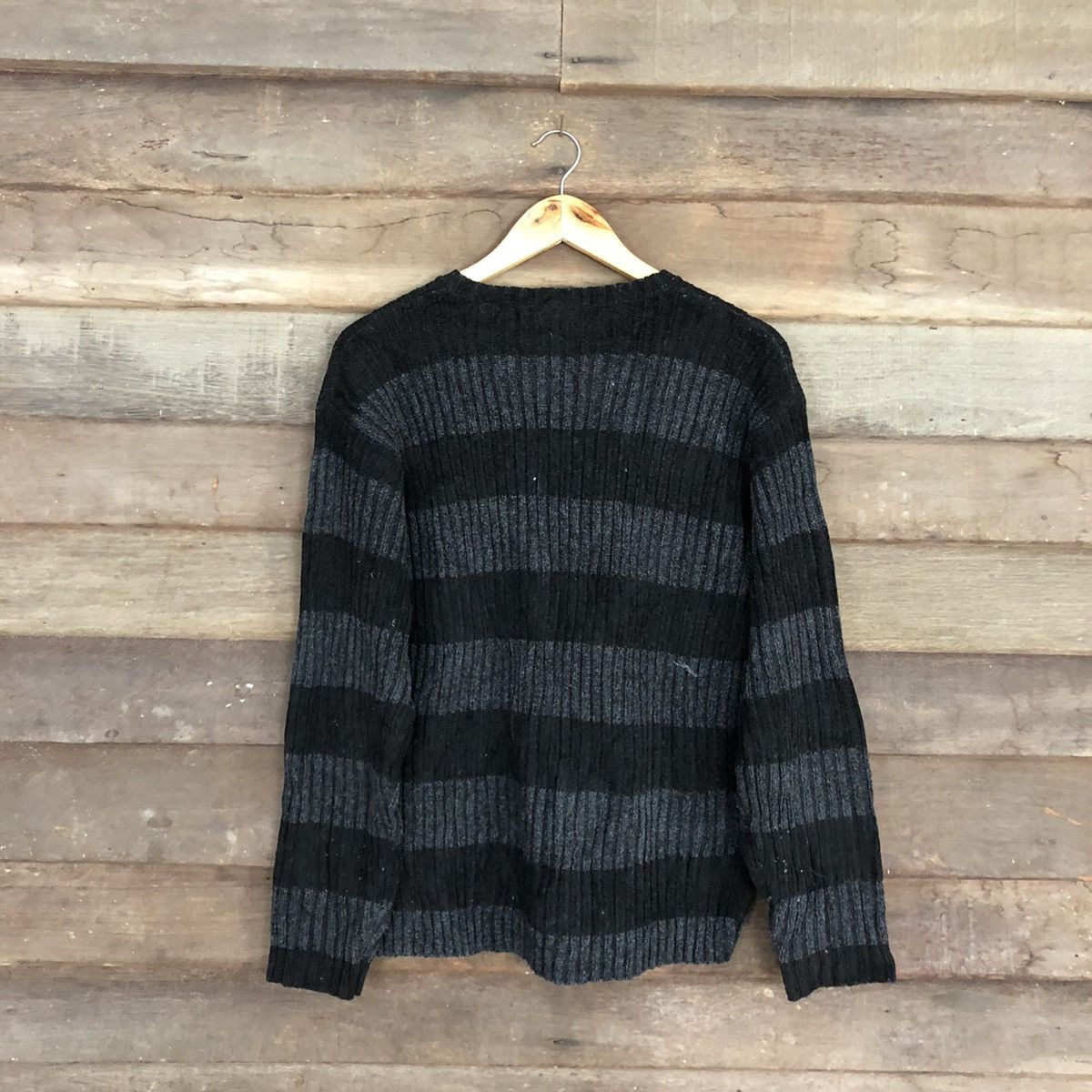 Vintage Foravi Stripe black Knitwear sweatshirt #5517 Size US L / EU 52-54 / 3 - 12 Thumbnail