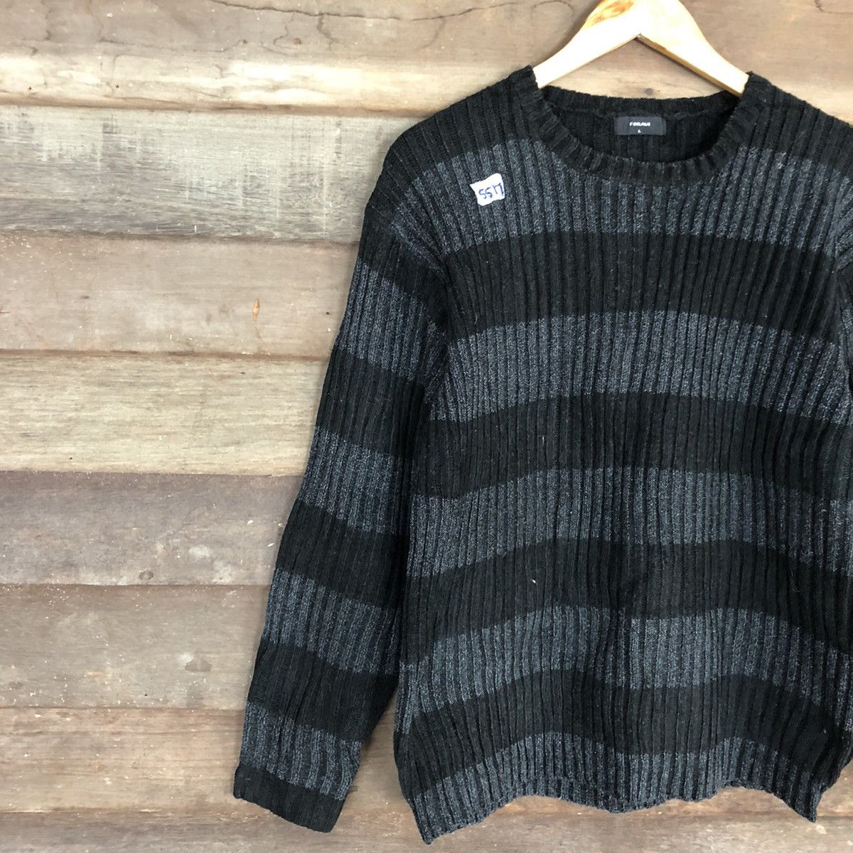 Vintage Foravi Stripe black Knitwear sweatshirt #5517 Size US L / EU 52-54 / 3 - 7 Thumbnail