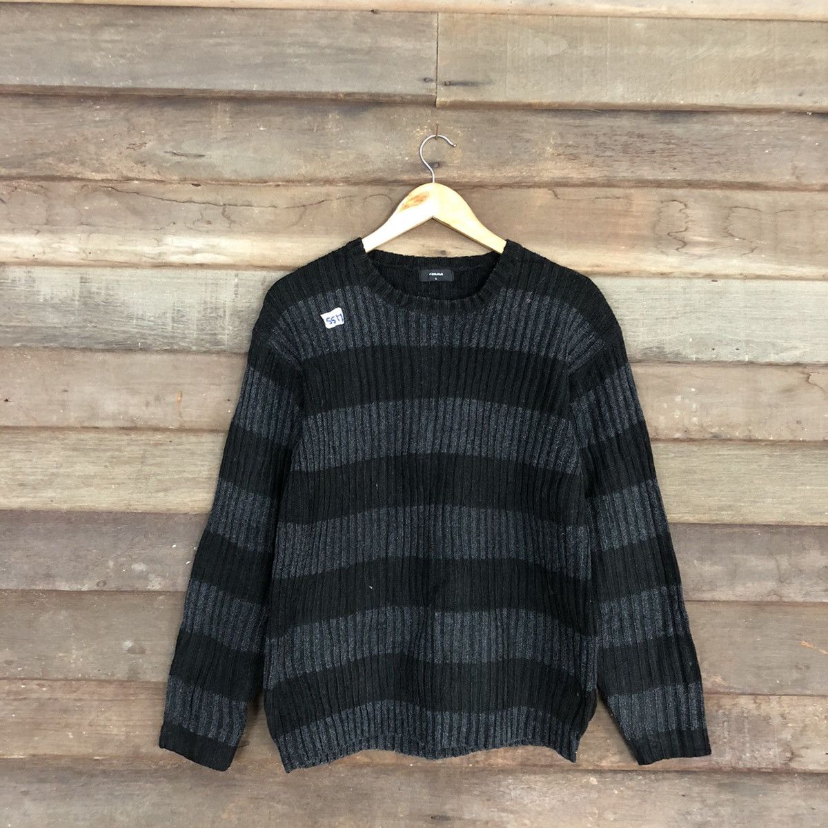 Vintage Foravi Stripe black Knitwear sweatshirt #5517 Size US L / EU 52-54 / 3 - 1 Thumbnail