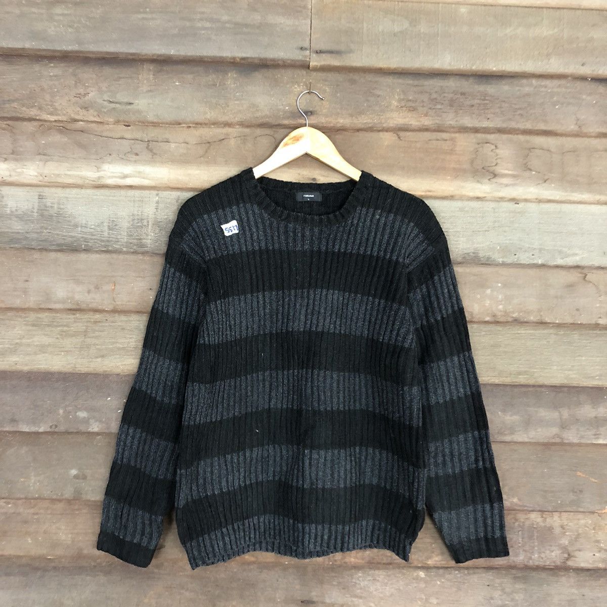 Vintage Foravi Stripe black Knitwear sweatshirt #5517 Size US L / EU 52-54 / 3 - 3 Thumbnail