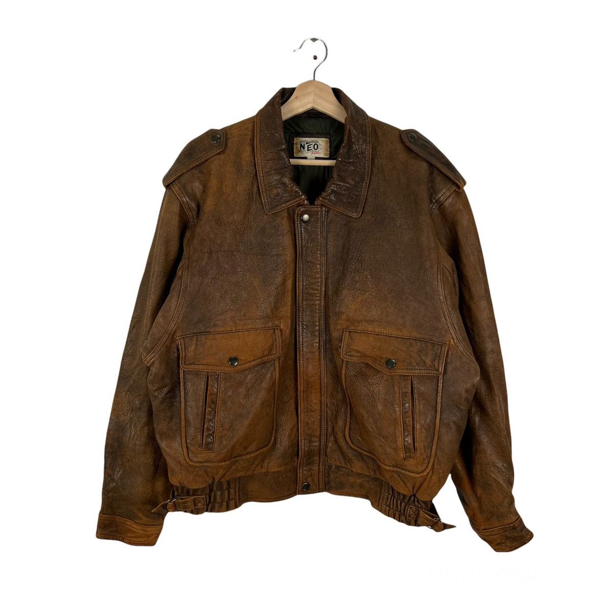 Japanese Brand VINTAGE LEATHER BOMBER JACKET NEO TOKYO BLOOD | Grailed