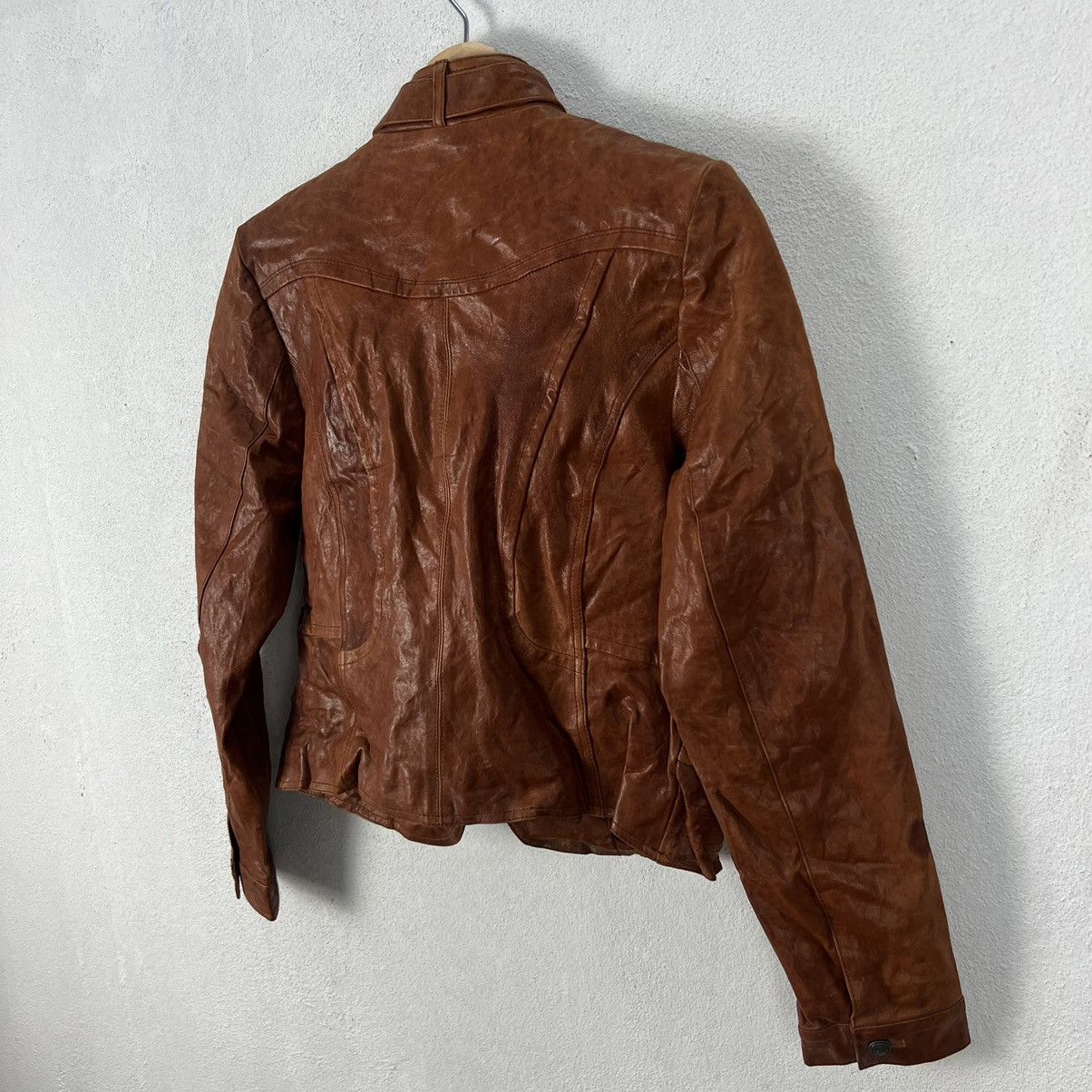 Vintage VINTAGE ITALIA : MODE MM CROPPED LEATHER JACKET Size US XS / EU 42 / 0 - 10 Thumbnail
