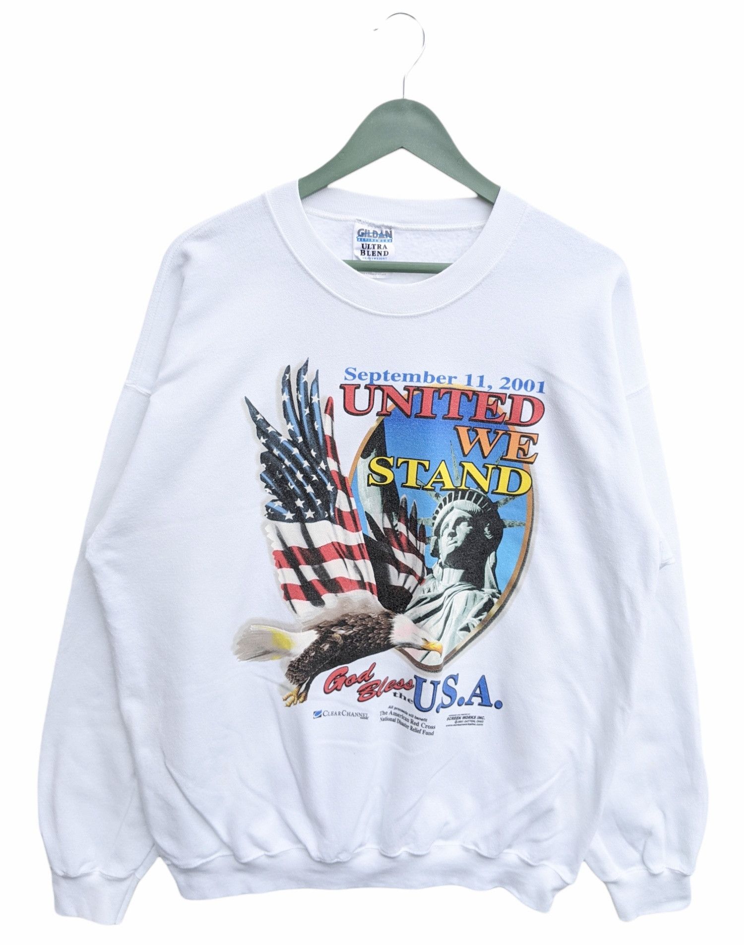 Gildan × Vintage Vintage Sept 11 2001 United We Stand Sweatshirt Size US L / EU 52-54 / 3 - 1 Thumbnail