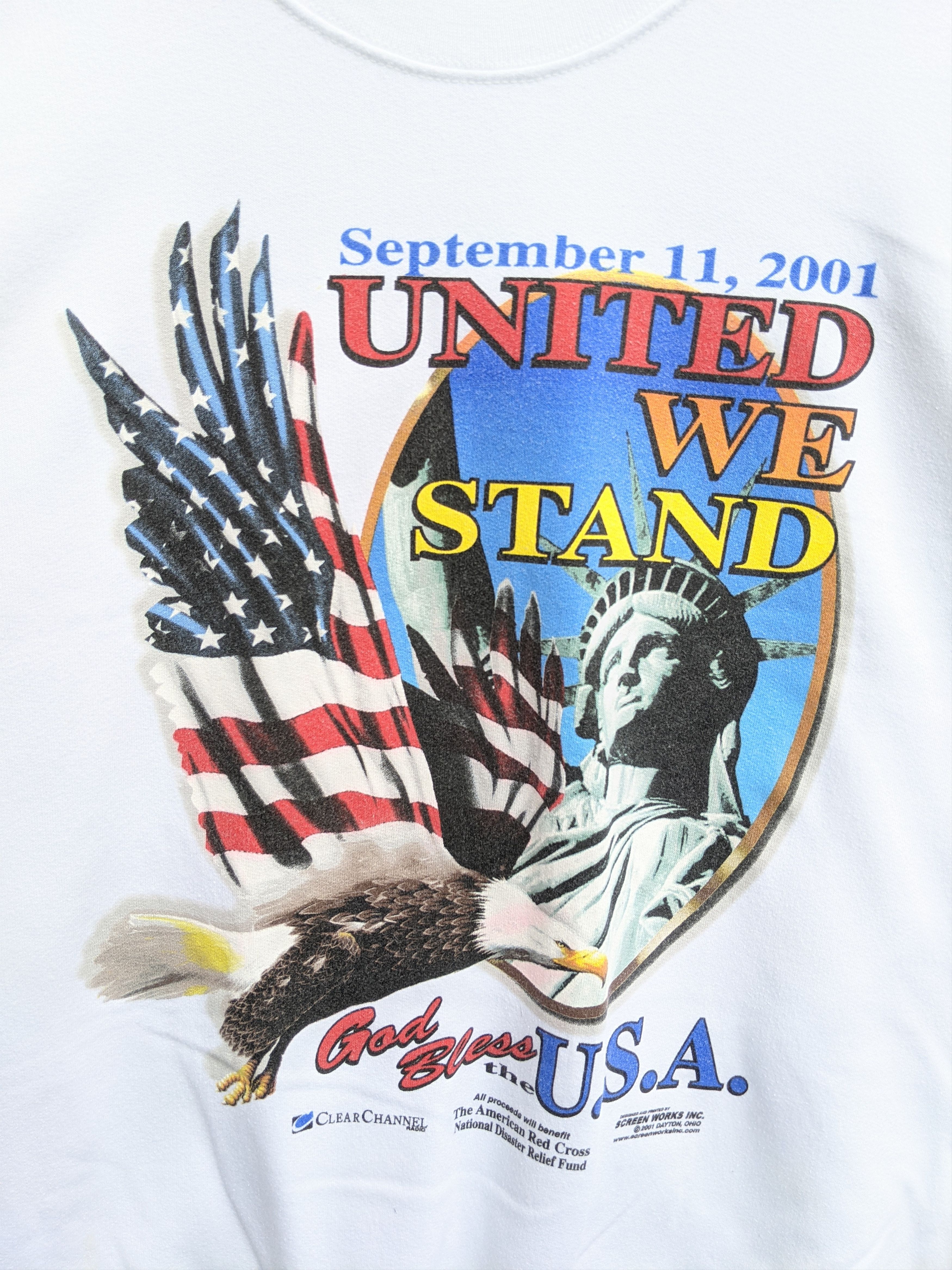 Gildan × Vintage Vintage Sept 11 2001 United We Stand Sweatshirt Size US L / EU 52-54 / 3 - 3 Thumbnail