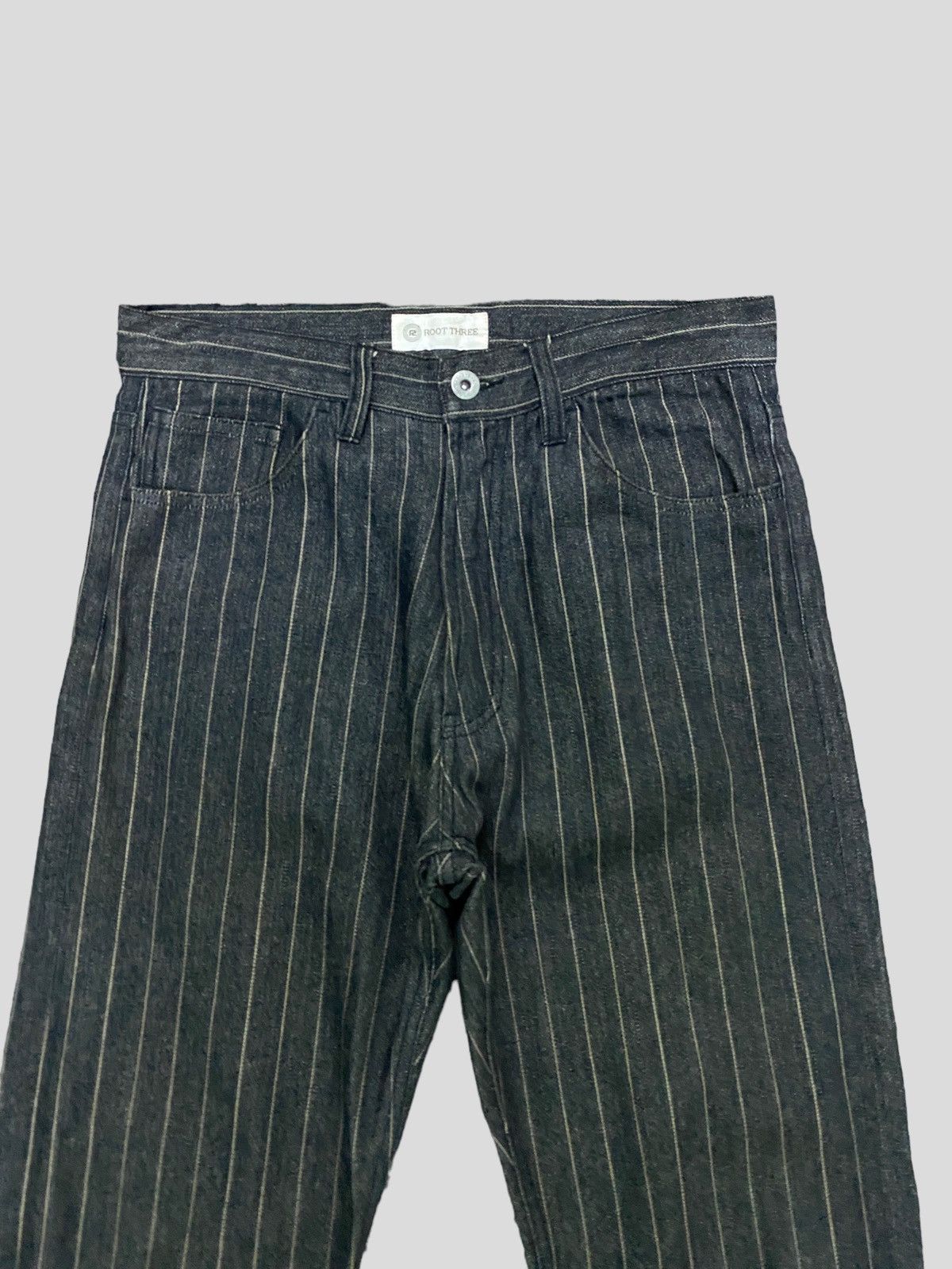 Japanese Brand VINTAGE ROOT THREE STRIPES DENIM Size US 27 - 6 Thumbnail