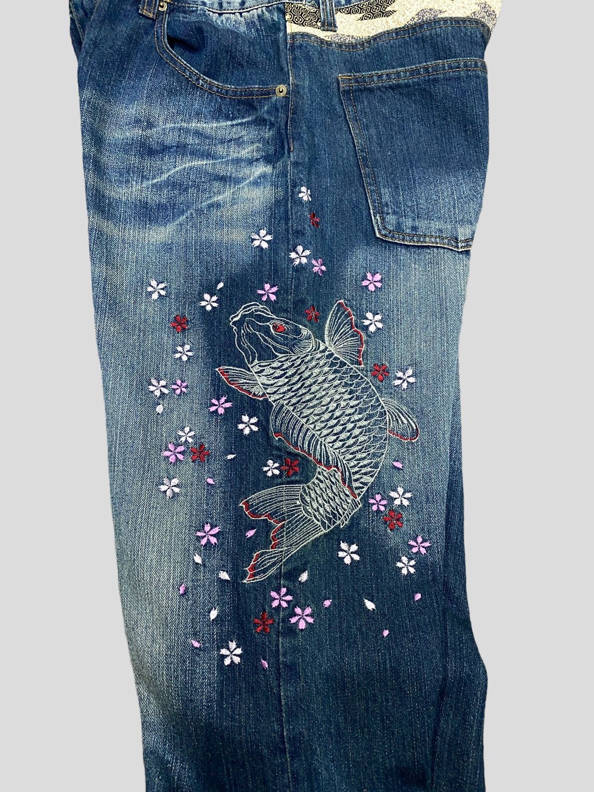 Japanese Brand × Vintage VINTAGE KARAKURI TAMASHI JAPANESE TRADITIONAL EMBROIDERY Size US 31 - 13 Thumbnail