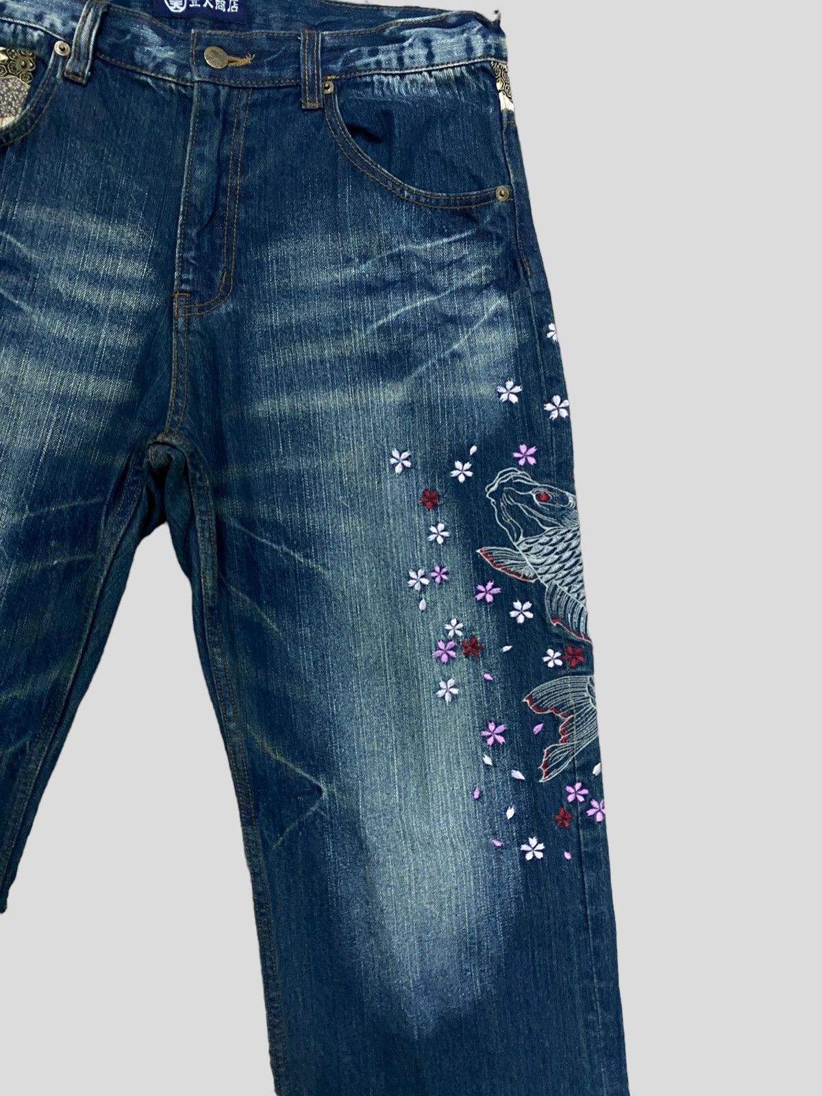 Japanese Brand × Vintage VINTAGE KARAKURI TAMASHI JAPANESE TRADITIONAL EMBROIDERY Size US 31 - 7 Thumbnail