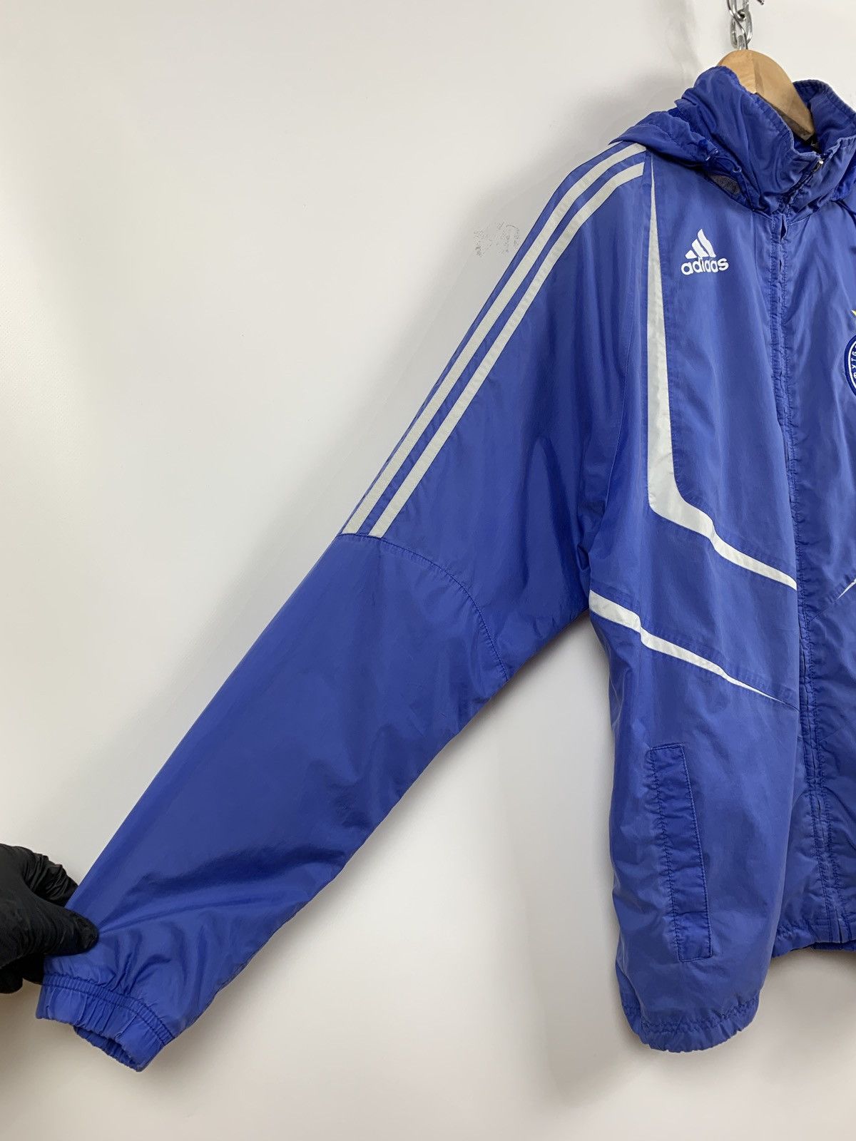 Vintage 2009 Vintage Adidas Dynamo Kiev Ukraine Faded Hoodie Jacket Size US M / EU 48-50 / 2 - 10 Thumbnail
