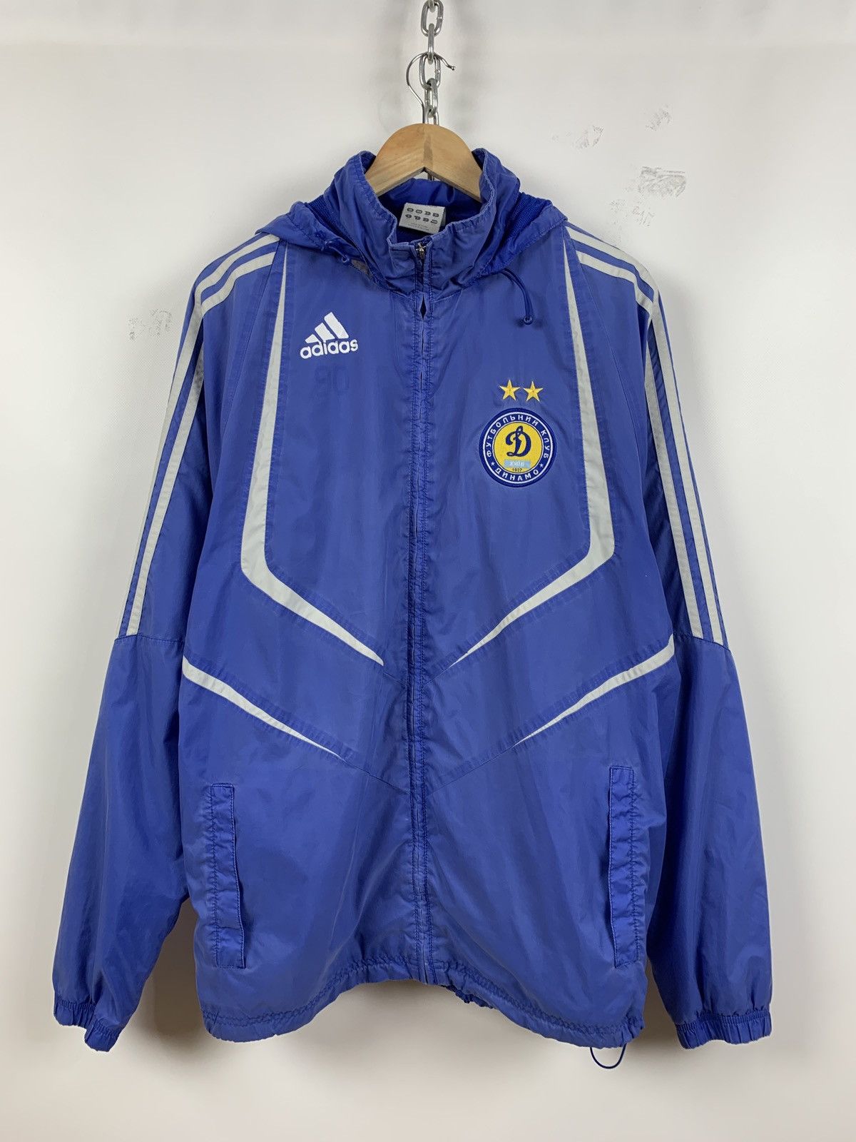 Vintage 2009 Vintage Adidas Dynamo Kiev Ukraine Faded Hoodie Jacket Size US M / EU 48-50 / 2 - 1 Thumbnail