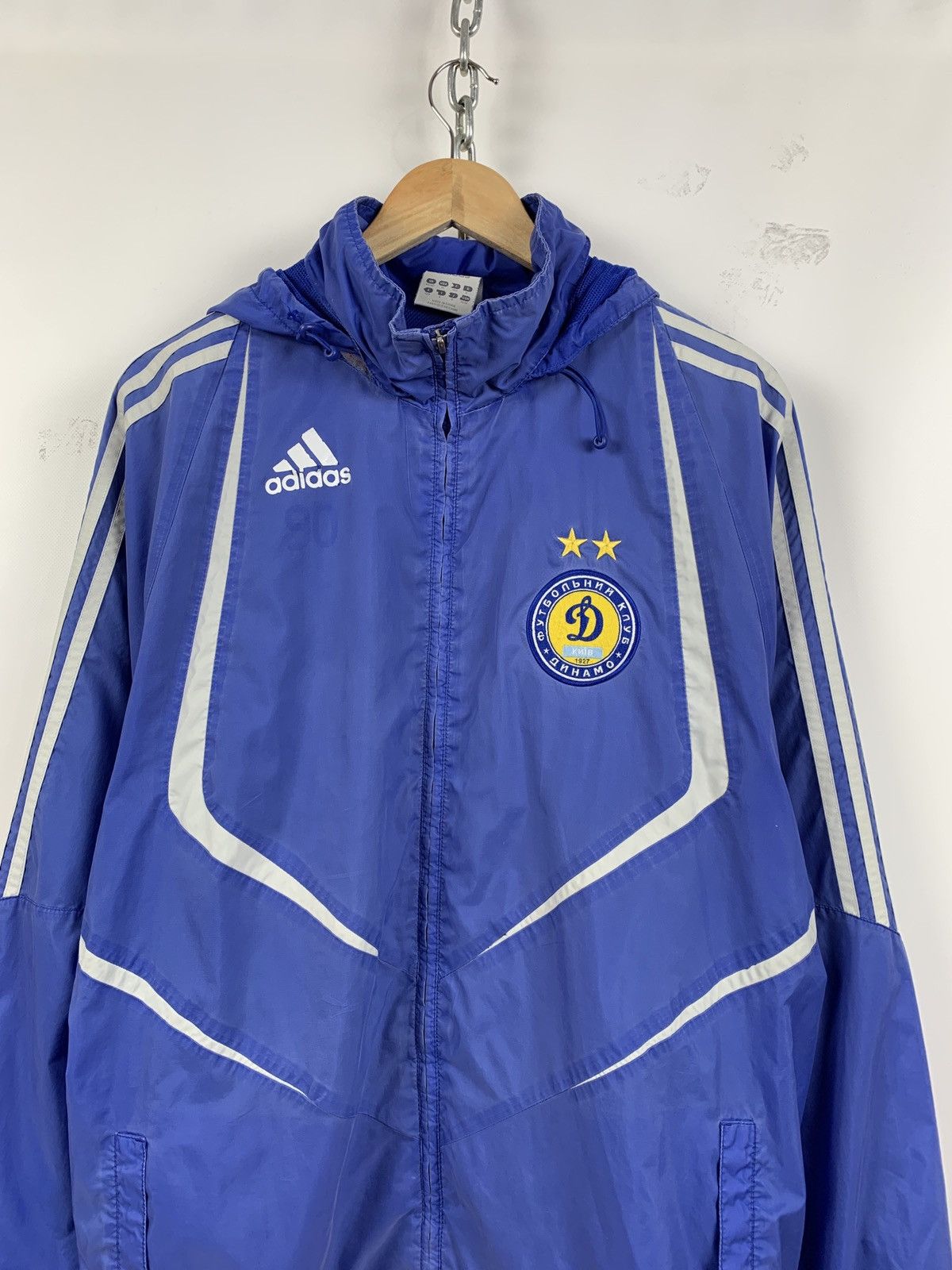 Vintage 2009 Vintage Adidas Dynamo Kiev Ukraine Faded Hoodie Jacket Size US M / EU 48-50 / 2 - 3 Thumbnail