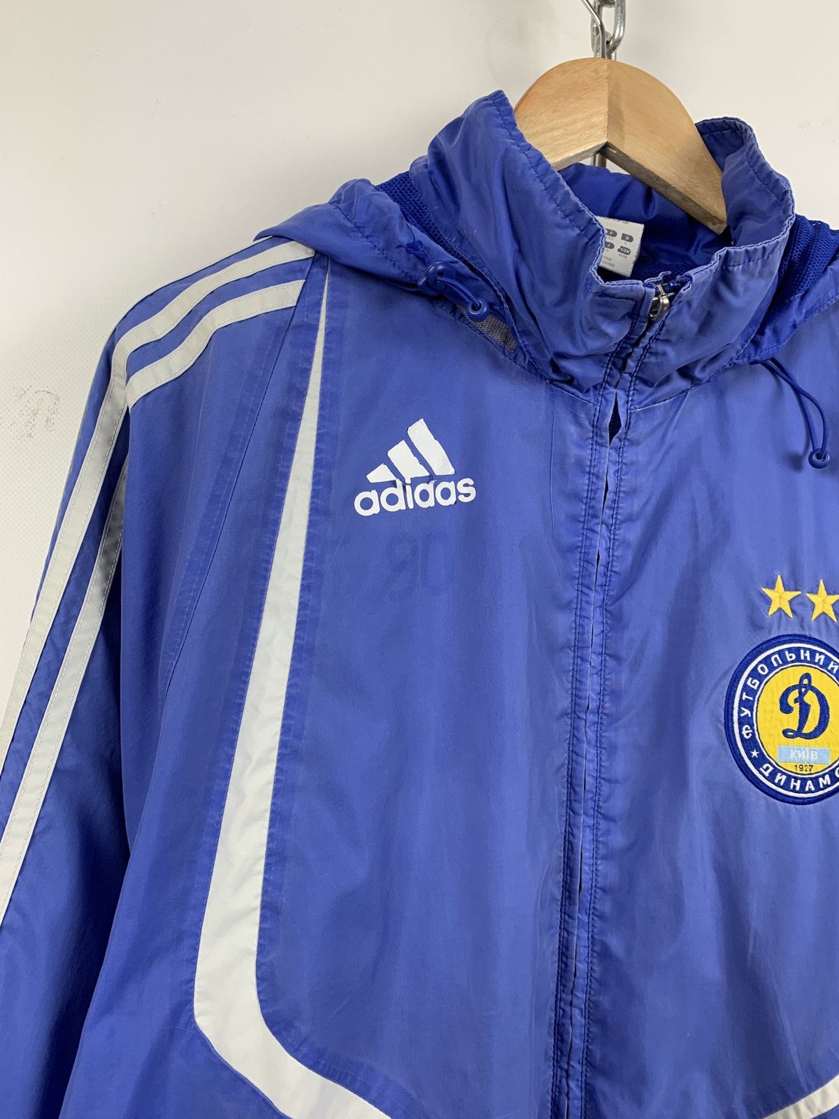 Vintage 2009 Vintage Adidas Dynamo Kiev Ukraine Faded Hoodie Jacket Size US M / EU 48-50 / 2 - 5 Thumbnail