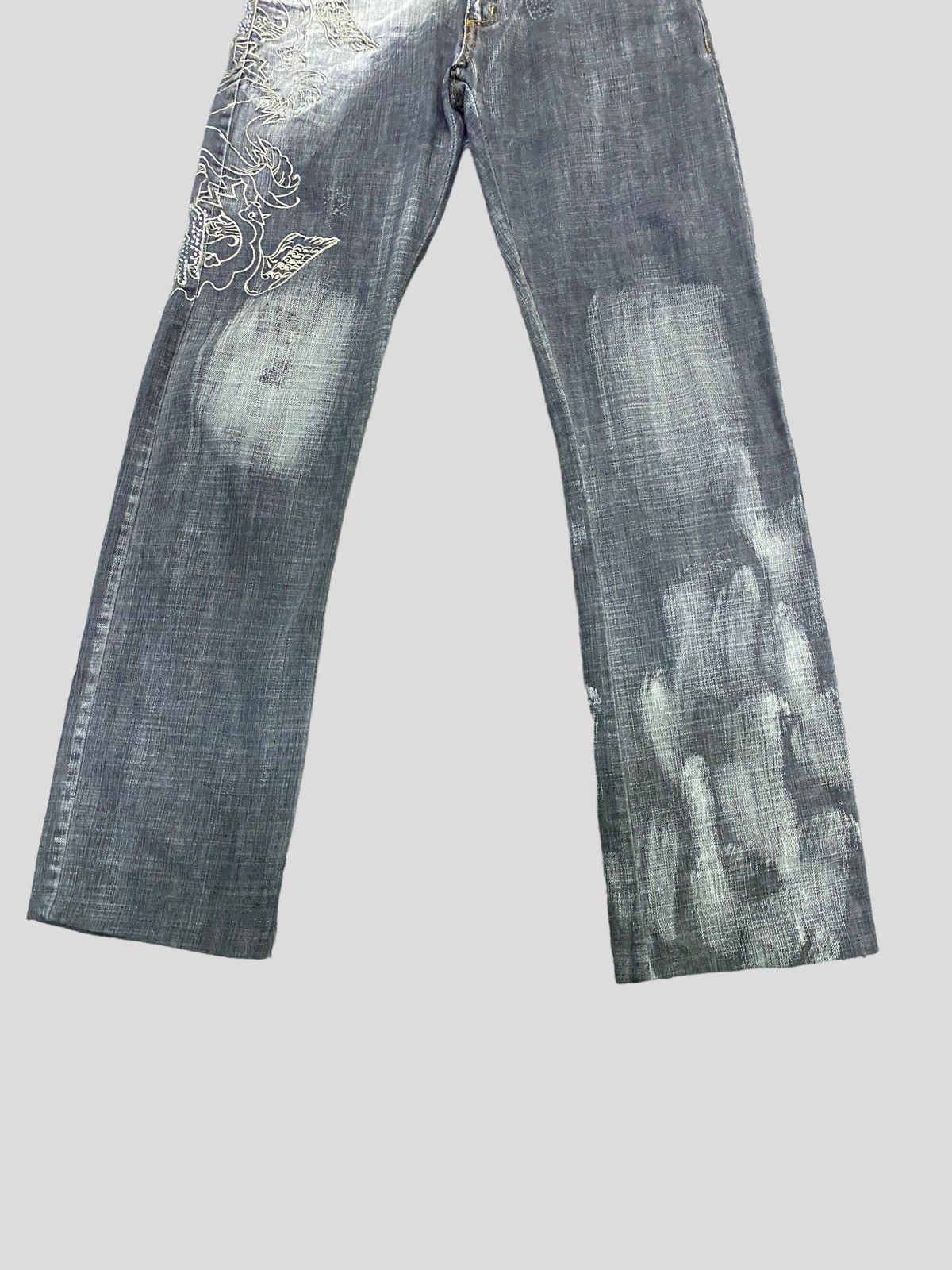 Japanese Brand × Vintage VINTAGE CRAZY LEOPARD EMBROIDERY RARE DESIGN DENIM Size US 27 - 7 Thumbnail