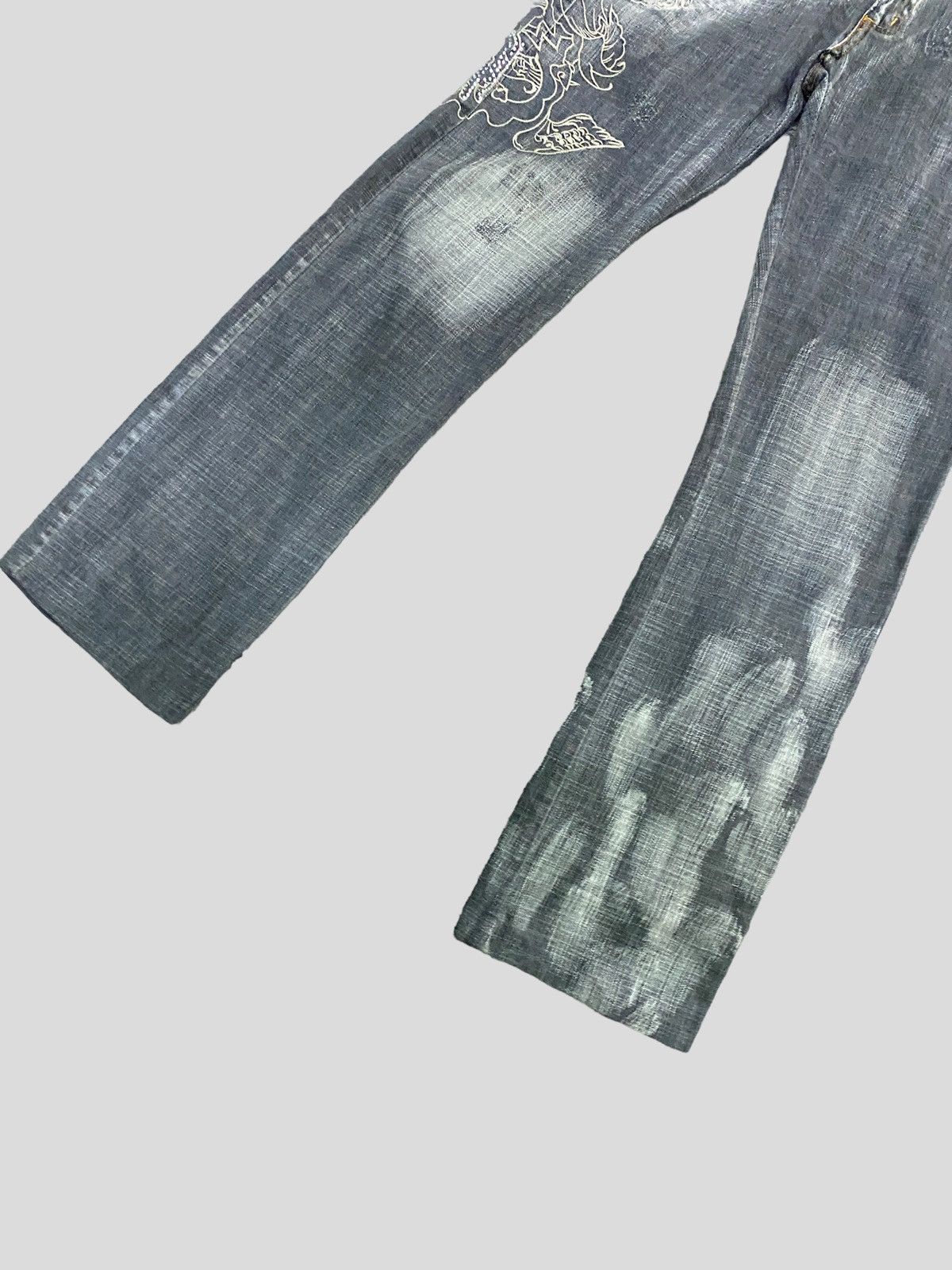 Japanese Brand × Vintage VINTAGE CRAZY LEOPARD EMBROIDERY RARE DESIGN DENIM Size US 27 - 6 Thumbnail