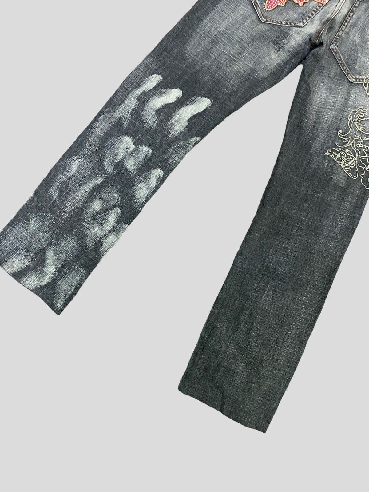 Japanese Brand × Vintage VINTAGE CRAZY LEOPARD EMBROIDERY RARE DESIGN DENIM Size US 27 - 9 Thumbnail