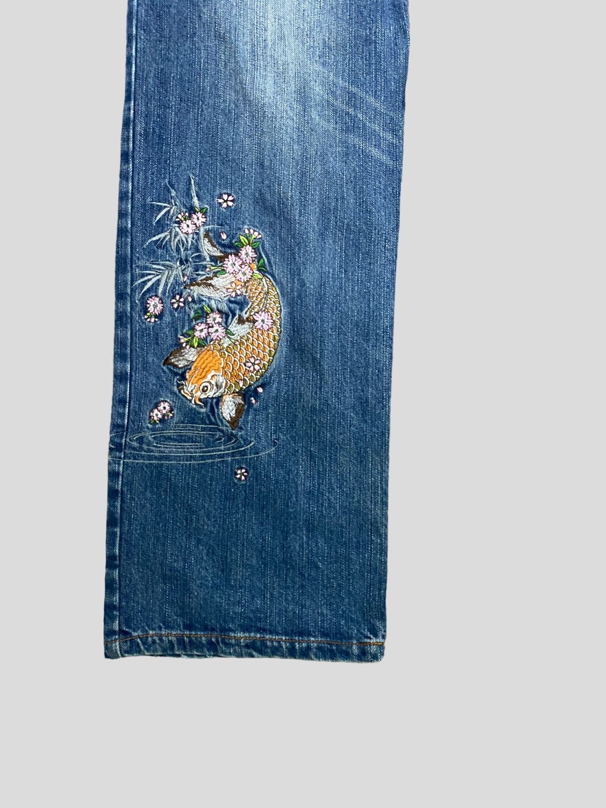 Japanese Brand × Vintage VINTAGE VILLAST JAPANESE TRADITIONAL EMBROIDERY DENIM JEANS Size US 31 - 6 Thumbnail