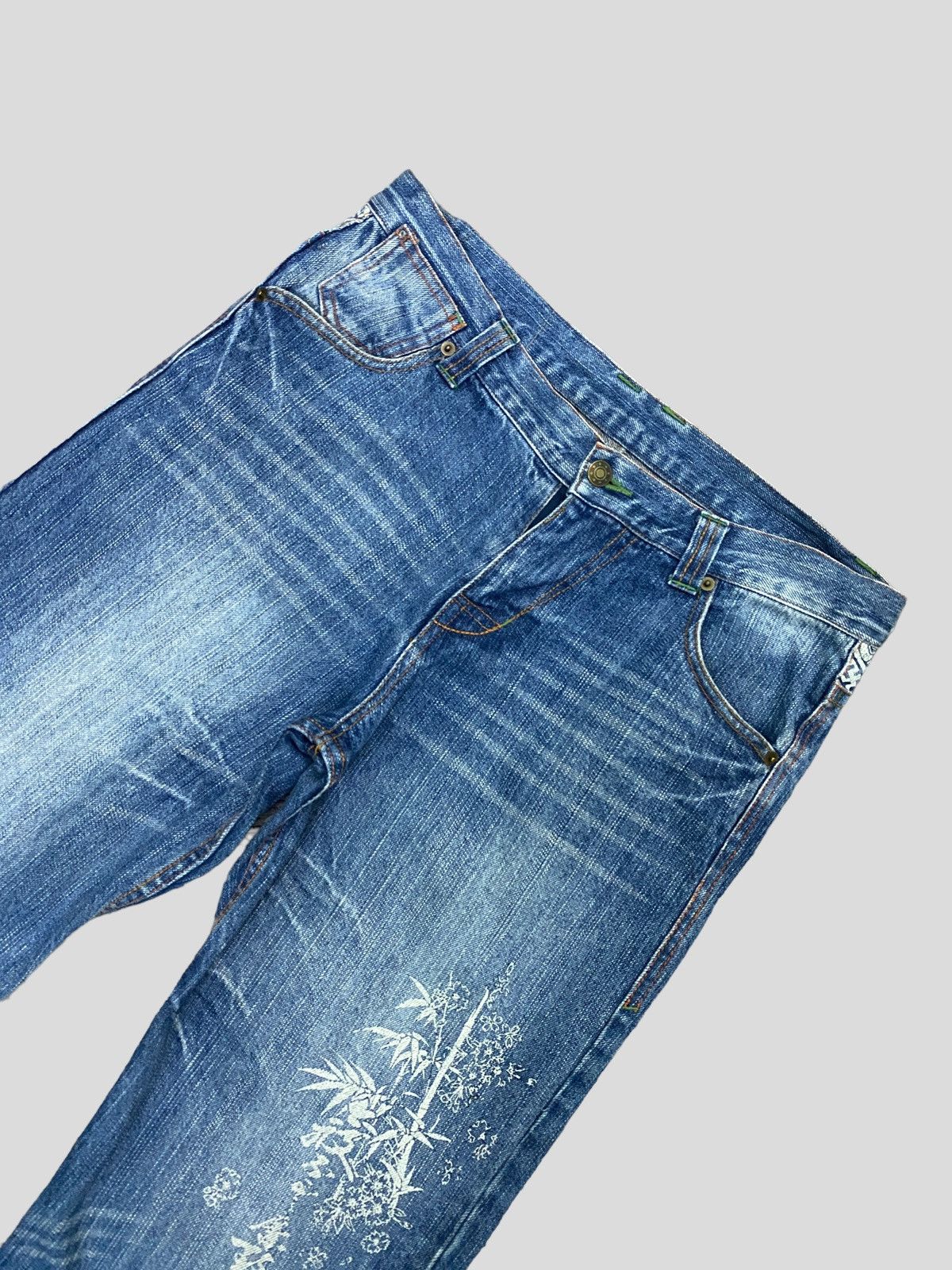Japanese Brand × Vintage VINTAGE VILLAST JAPANESE TRADITIONAL EMBROIDERY DENIM JEANS Size US 31 - 3 Thumbnail