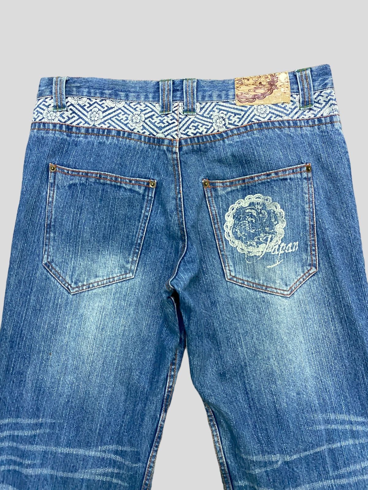 Japanese Brand × Vintage VINTAGE VILLAST JAPANESE TRADITIONAL EMBROIDERY DENIM JEANS Size US 31 - 8 Thumbnail