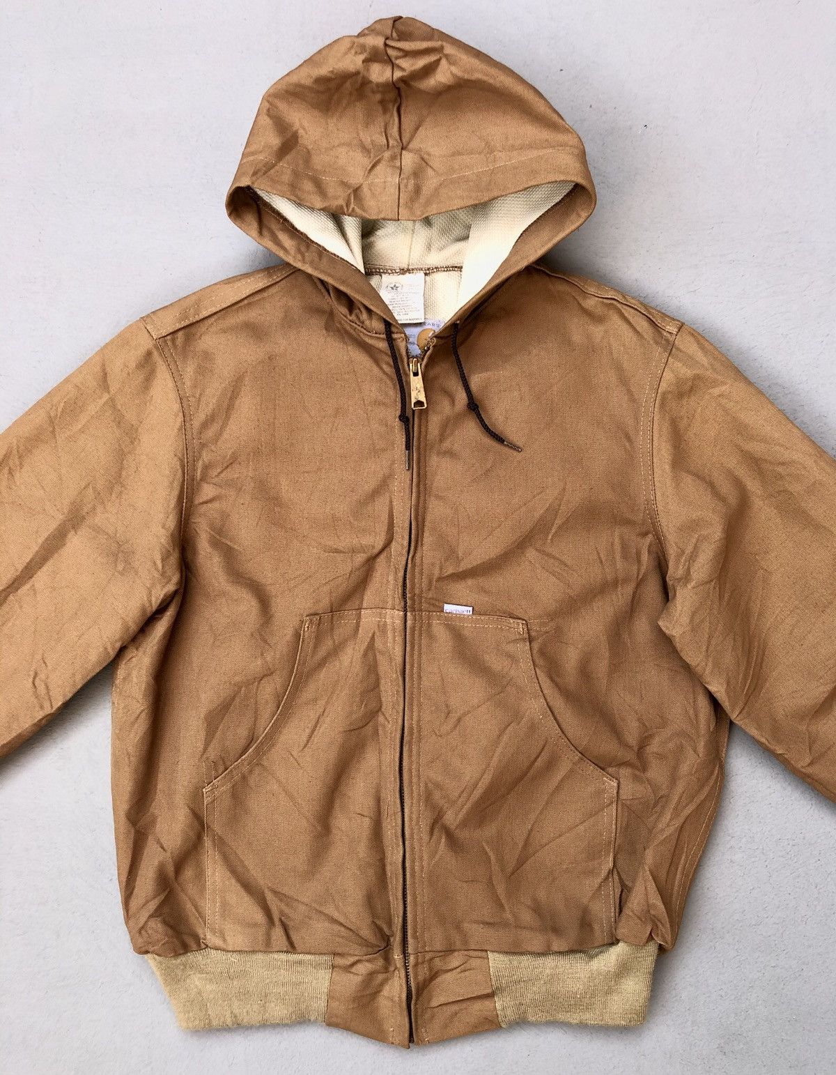 Carhartt Like New Carhartt Duck Canvas Bomber Hooded Workwear Jacket Size US M / EU 48-50 / 2 - 1 Thumbnail
