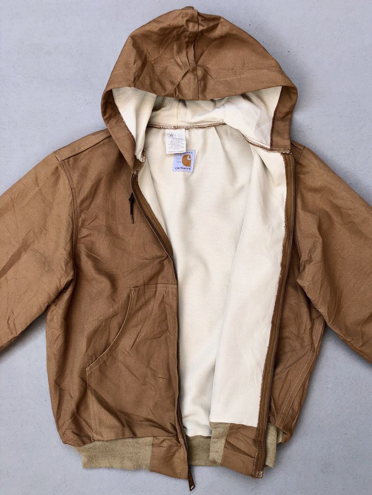 Carhartt Like New Carhartt Duck Canvas Bomber Hooded Workwear Jacket Size US M / EU 48-50 / 2 - 7 Thumbnail