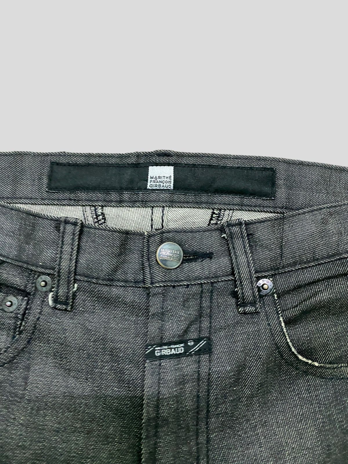 Marithe + Francois Girbaud × Vintage FAMOUS MARITHE FRANCOIS GIRBAUD WAXED JEANS Size US 27 - 6 Thumbnail