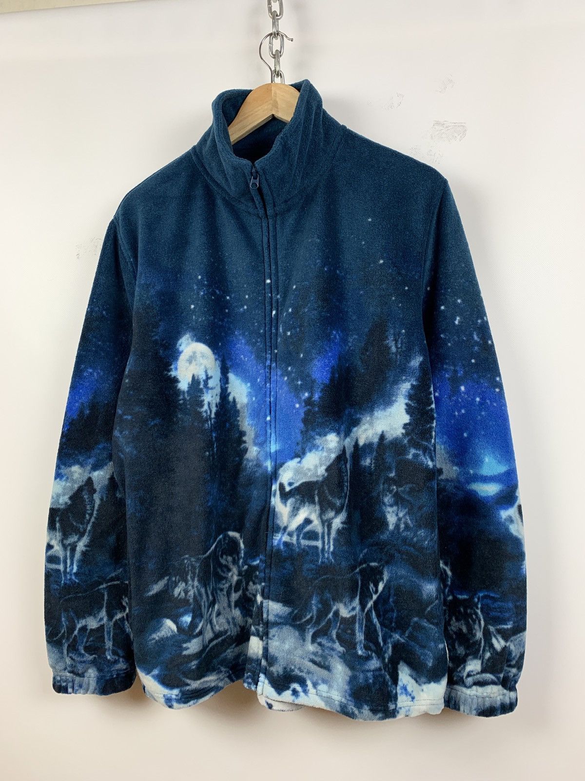 Native Vintage Wolfs Fleece All Over Print Jacket Size US L / EU 52-54 / 3 - 7 Thumbnail