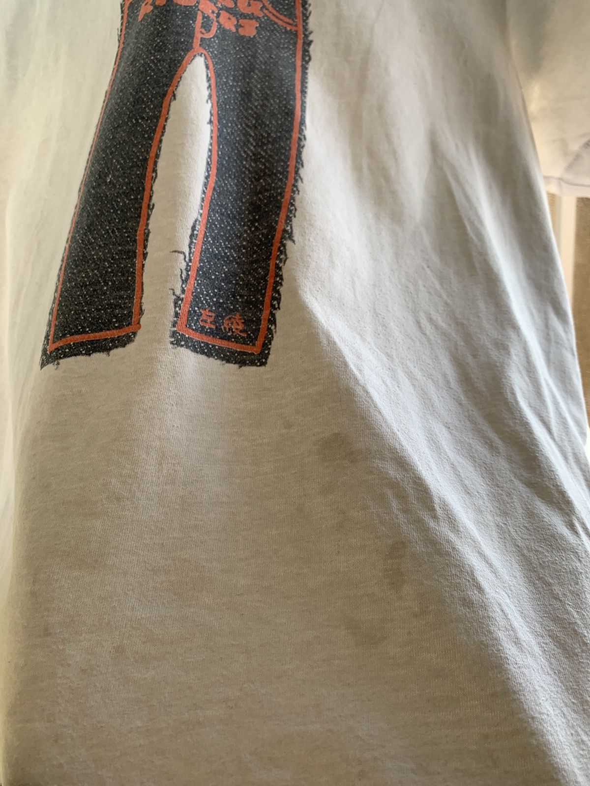 Evisu Vintage Evisu Denim Print White T-Shirt Size US M / EU 48-50 / 2 - 23 Thumbnail
