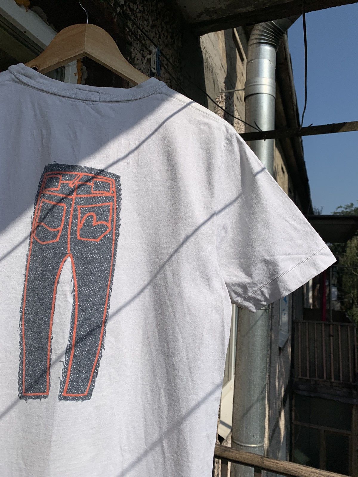 Evisu Vintage Evisu Denim Print White T-Shirt Size US M / EU 48-50 / 2 - 9 Thumbnail