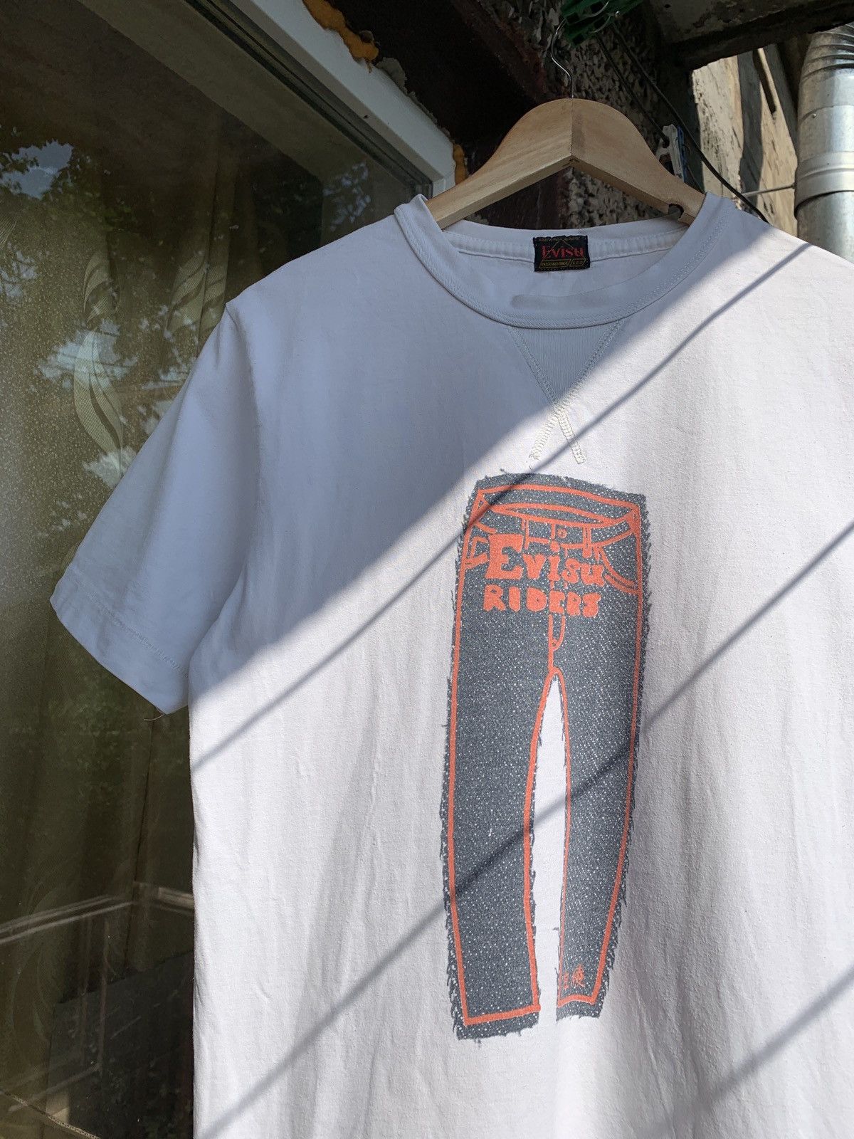 Evisu Vintage Evisu Denim Print White T-Shirt Size US M / EU 48-50 / 2 - 3 Thumbnail