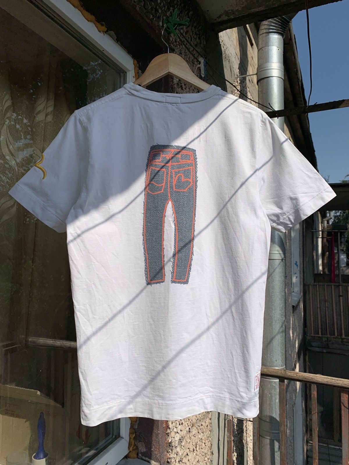 Evisu Vintage Evisu Denim Print White T-Shirt Size US M / EU 48-50 / 2 - 2 Thumbnail