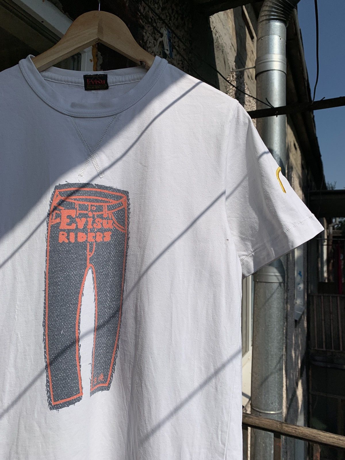 Evisu Vintage Evisu Denim Print White T-Shirt Size US M / EU 48-50 / 2 - 4 Thumbnail