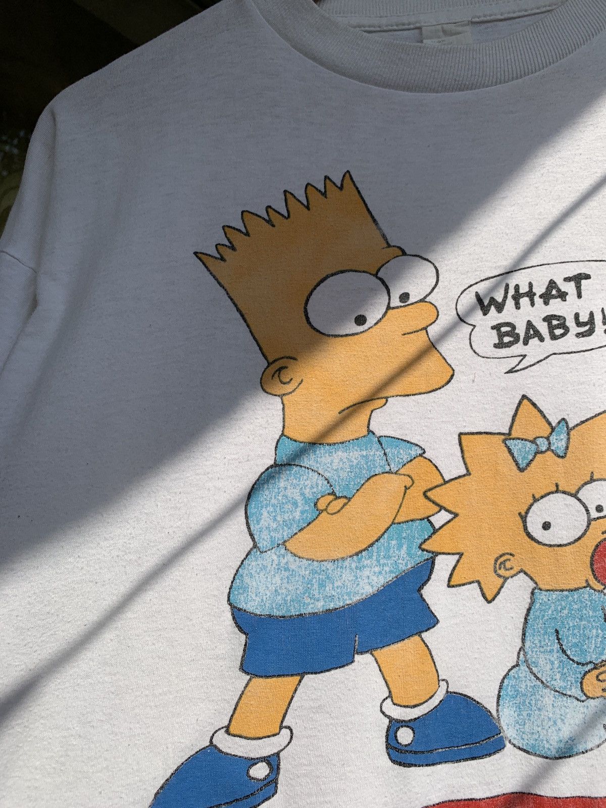 The Simpsons 1992 Vintage Bart and Maggie Simpsons What A Baby T-Shirt Size US S / EU 44-46 / 1 - 5 Thumbnail
