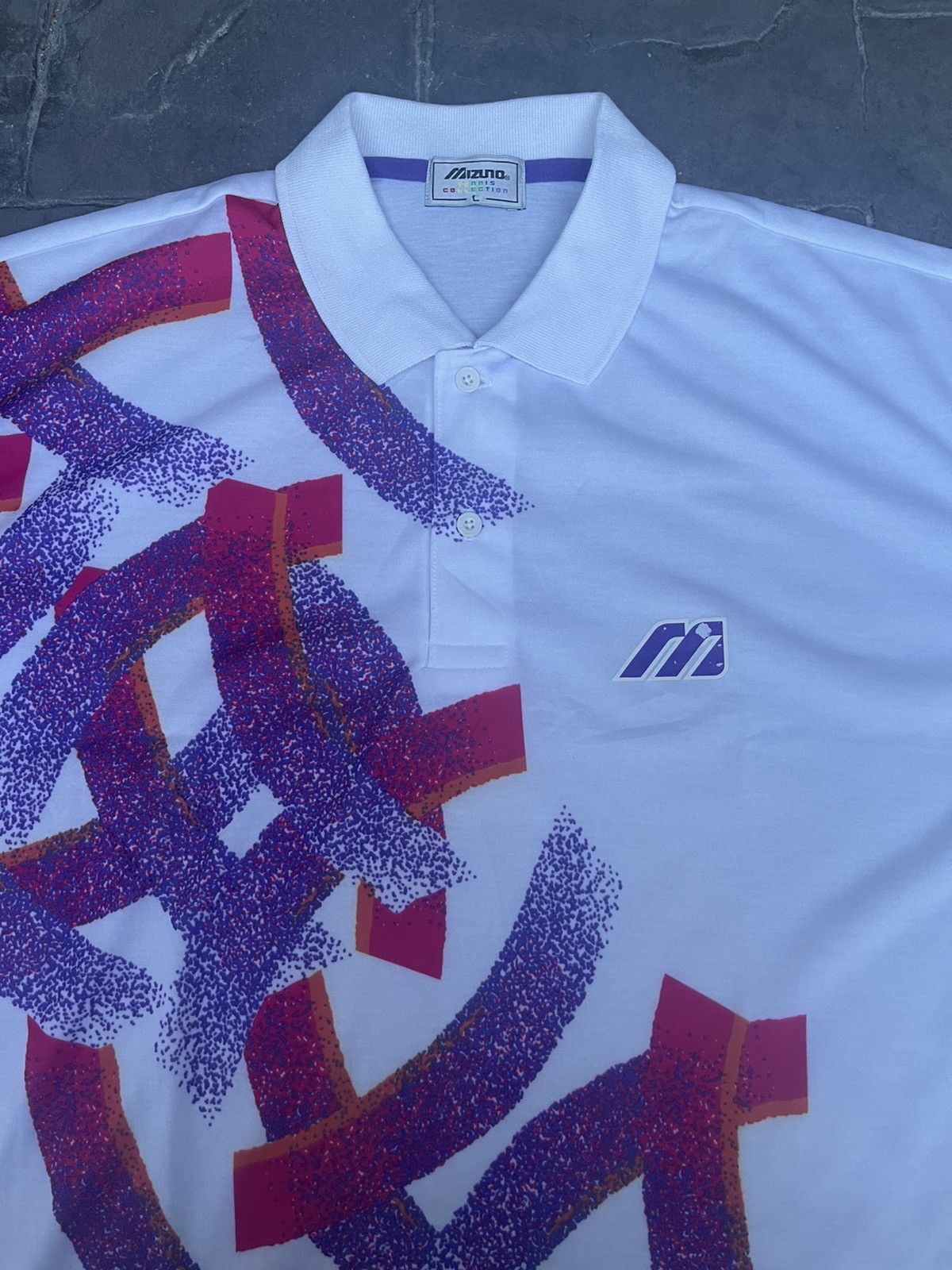 Mizuno JAPAN MADE Mizuno Tennis Collection Retro Vintage Polo Tee Size US L / EU 52-54 / 3 - 2 Thumbnail