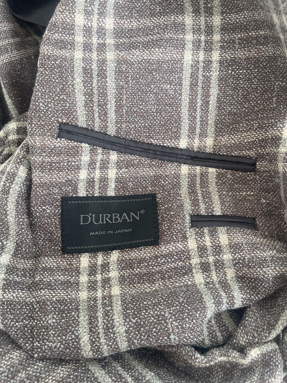 Japanese Brand JAPAN MADE D’Urban Plaid Blazer Size 44R - 5 Thumbnail