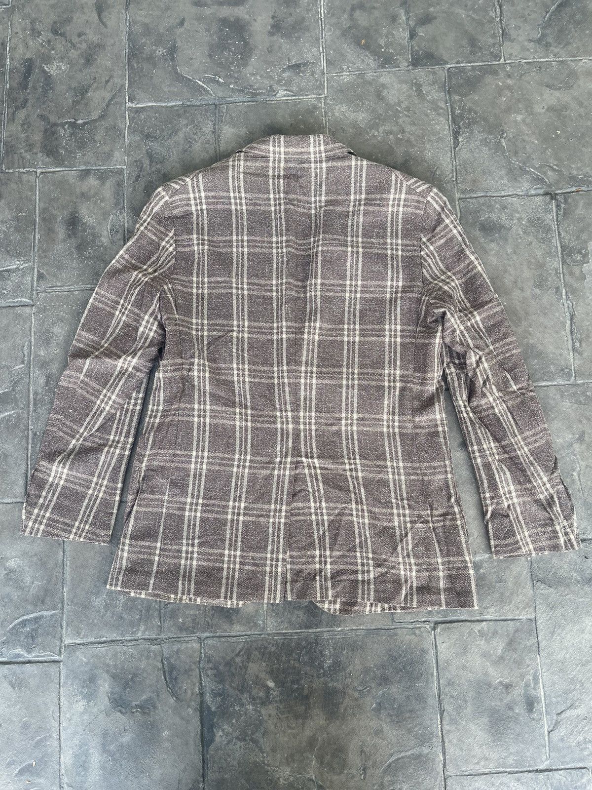 Japanese Brand JAPAN MADE D’Urban Plaid Blazer Size 44R - 8 Thumbnail