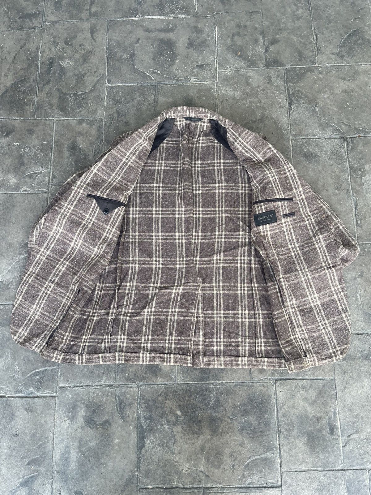 Japanese Brand JAPAN MADE D’Urban Plaid Blazer Size 44R - 3 Thumbnail