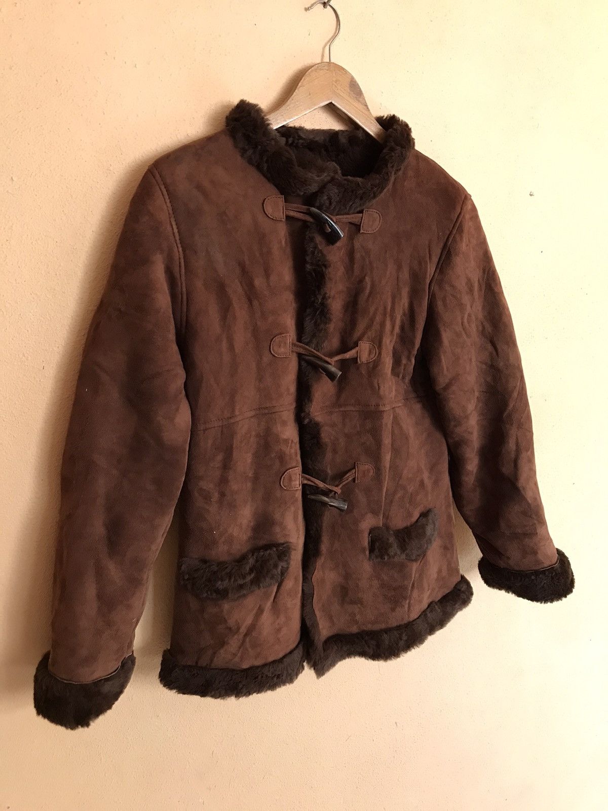 Designer RARE SHEEPSKIN LEATHER JACKET FOR WOMEN Size US L / EU 52-54 / 3 - 3 Thumbnail