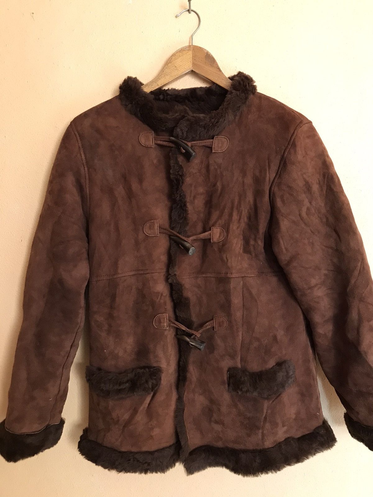 Designer RARE SHEEPSKIN LEATHER JACKET FOR WOMEN Size US L / EU 52-54 / 3 - 5 Thumbnail