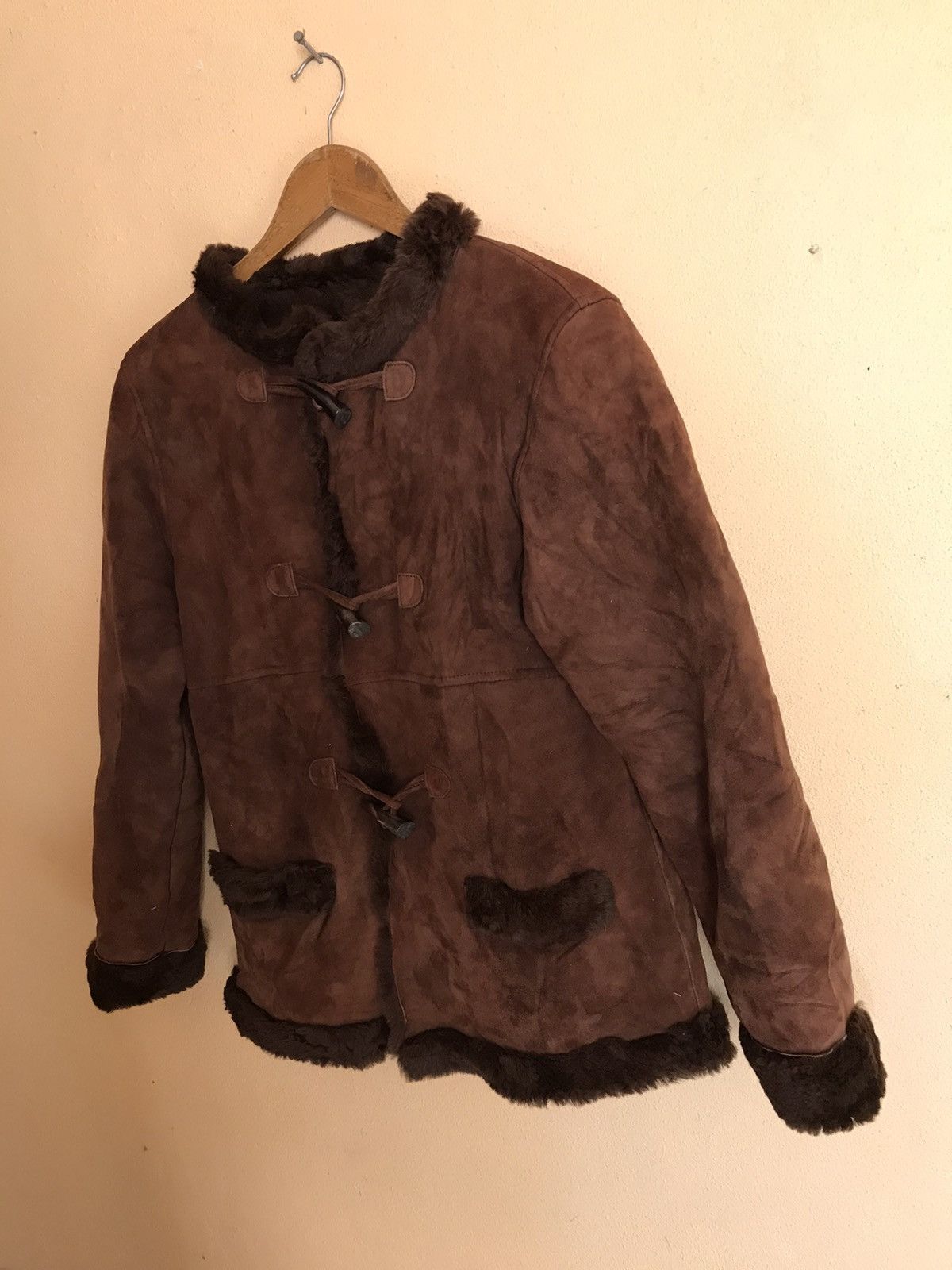 Designer RARE SHEEPSKIN LEATHER JACKET FOR WOMEN Size US L / EU 52-54 / 3 - 4 Thumbnail