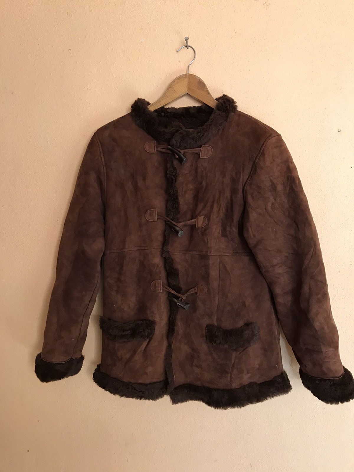 Designer RARE SHEEPSKIN LEATHER JACKET FOR WOMEN Size US L / EU 52-54 / 3 - 1 Thumbnail