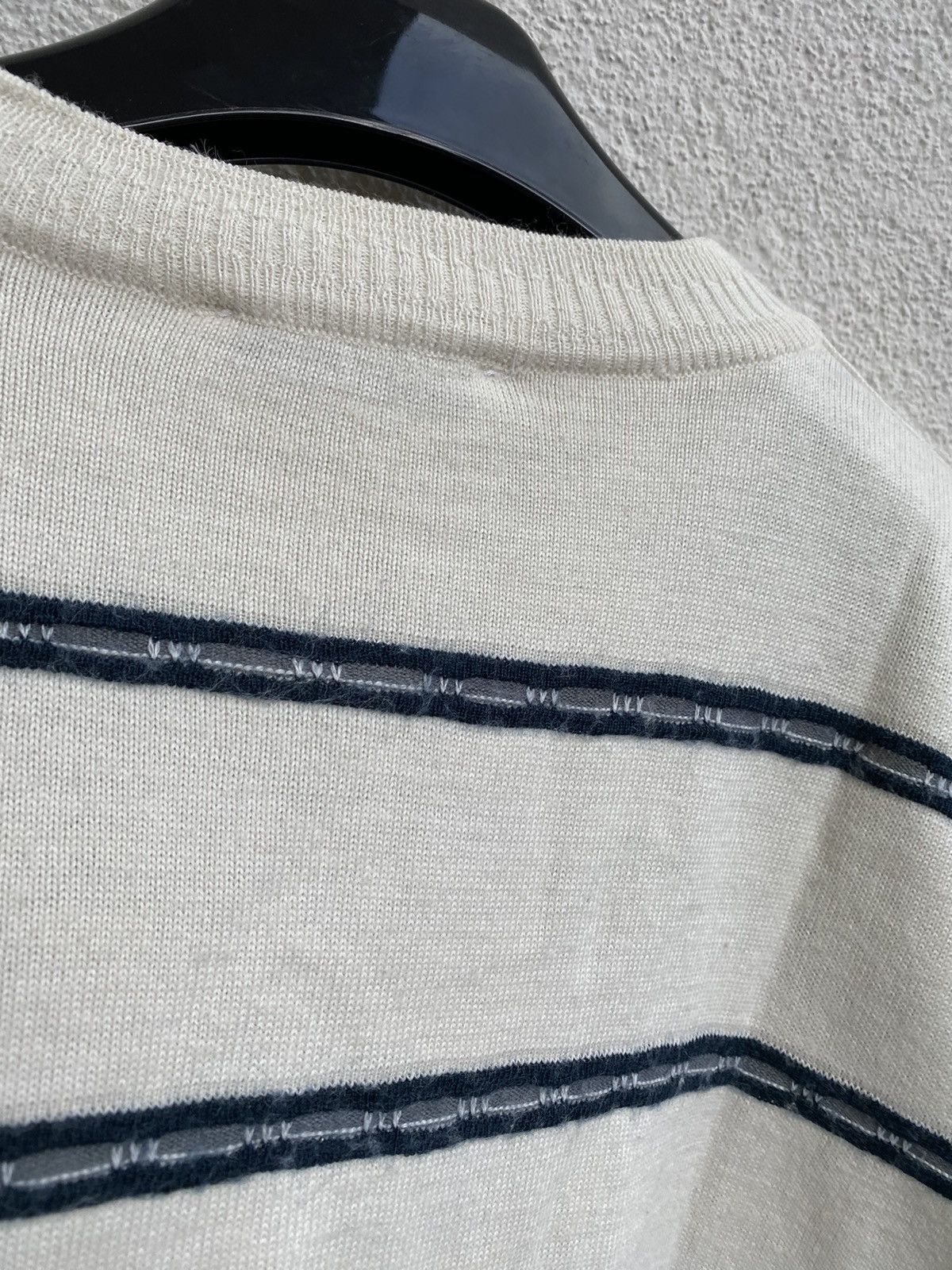 Yves Saint Laurent 90’s Wool YSL Sweater Cream White Size US L / EU 52-54 / 3 - 13 Thumbnail