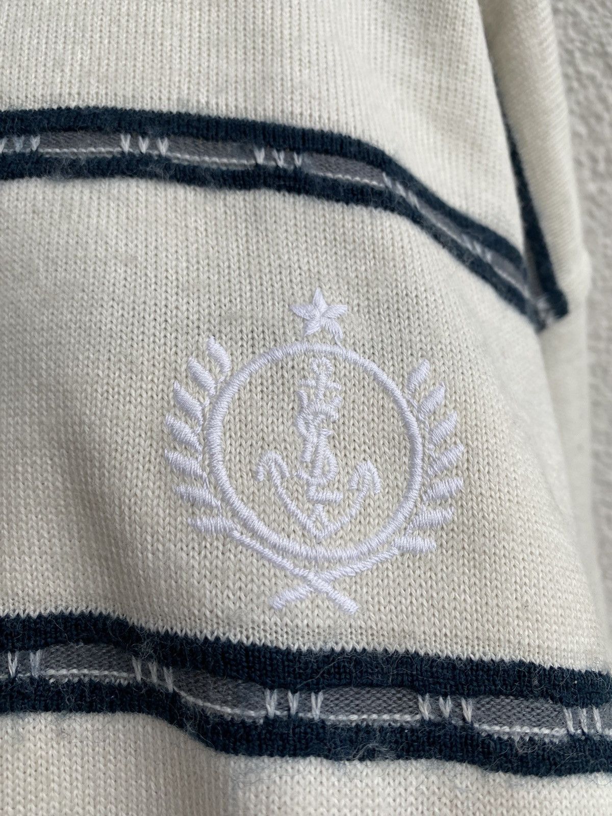 Yves Saint Laurent 90’s Wool YSL Sweater Cream White Size US L / EU 52-54 / 3 - 2 Thumbnail