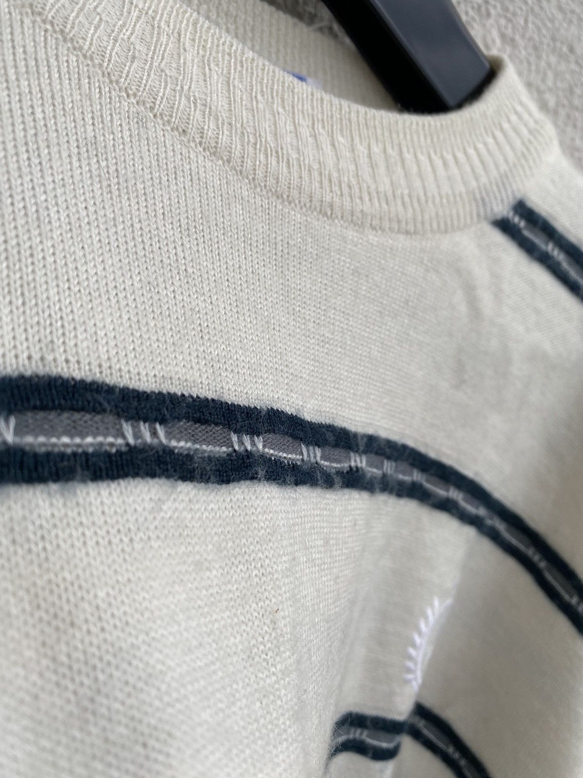 Yves Saint Laurent 90’s Wool YSL Sweater Cream White Size US L / EU 52-54 / 3 - 7 Thumbnail